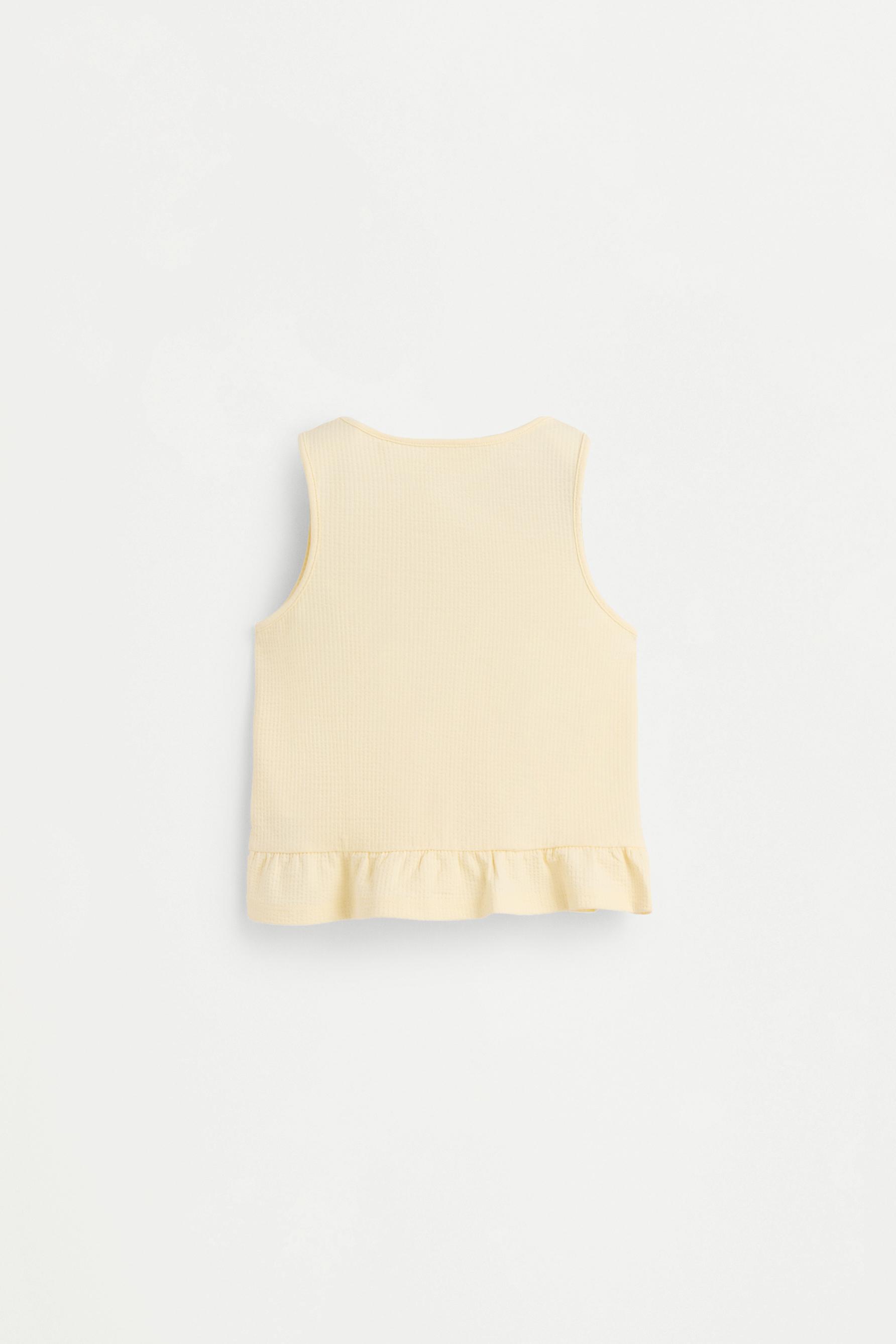 Ruffled vest top — YELLOW