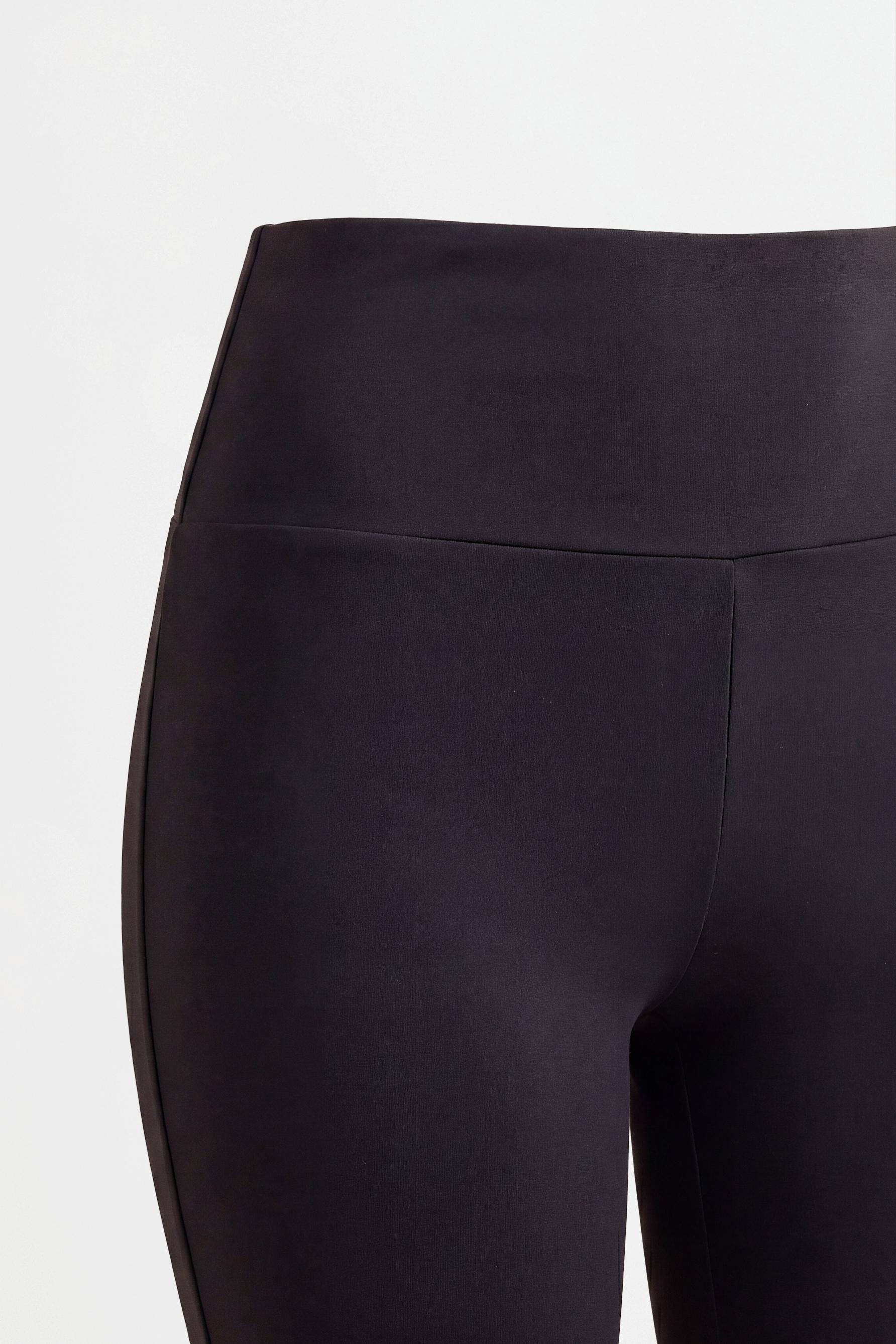 Basic bell bottom sports leggings — BLACK