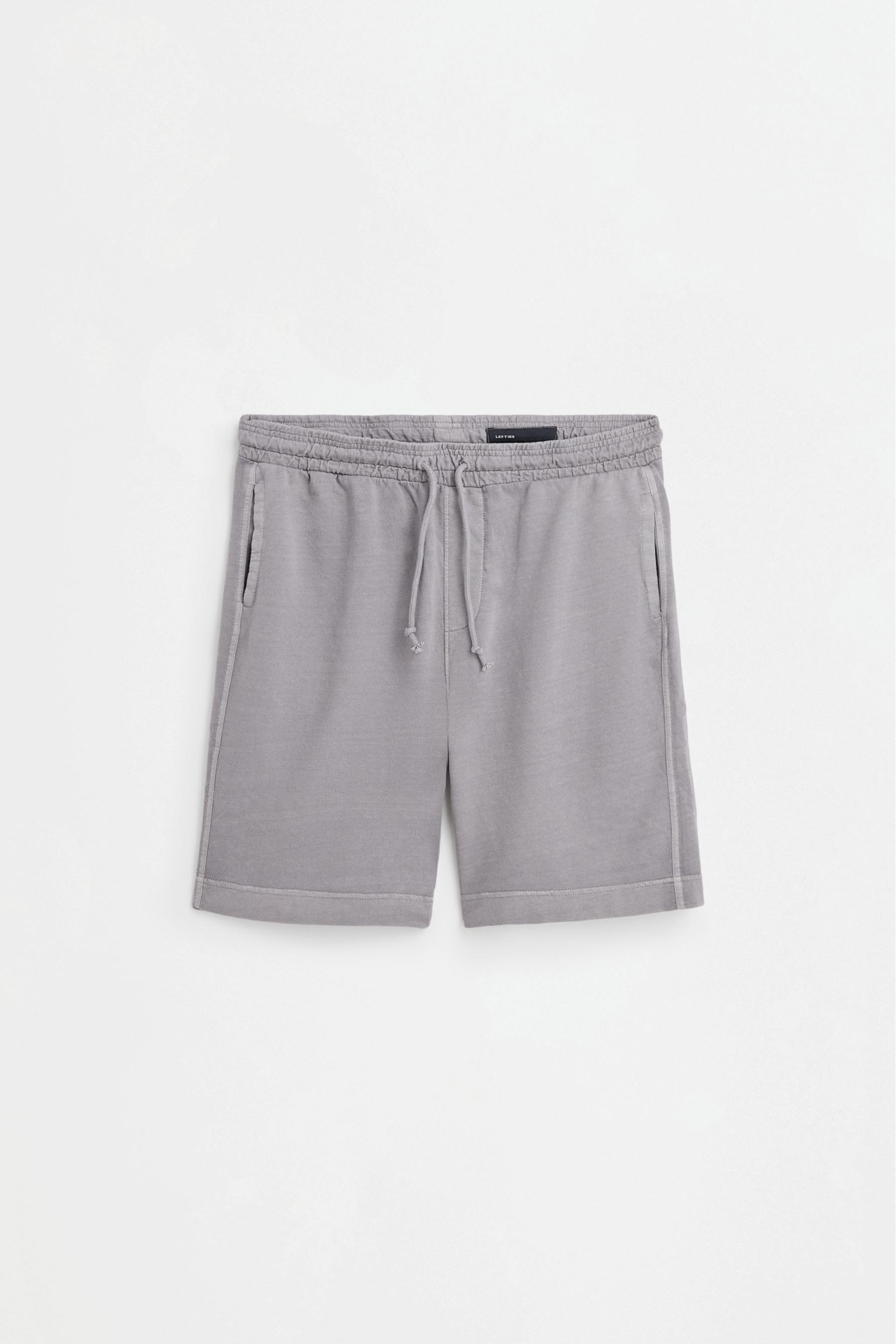 Faded-effect tracksuit Bermuda shorts — MEDIUM GREY