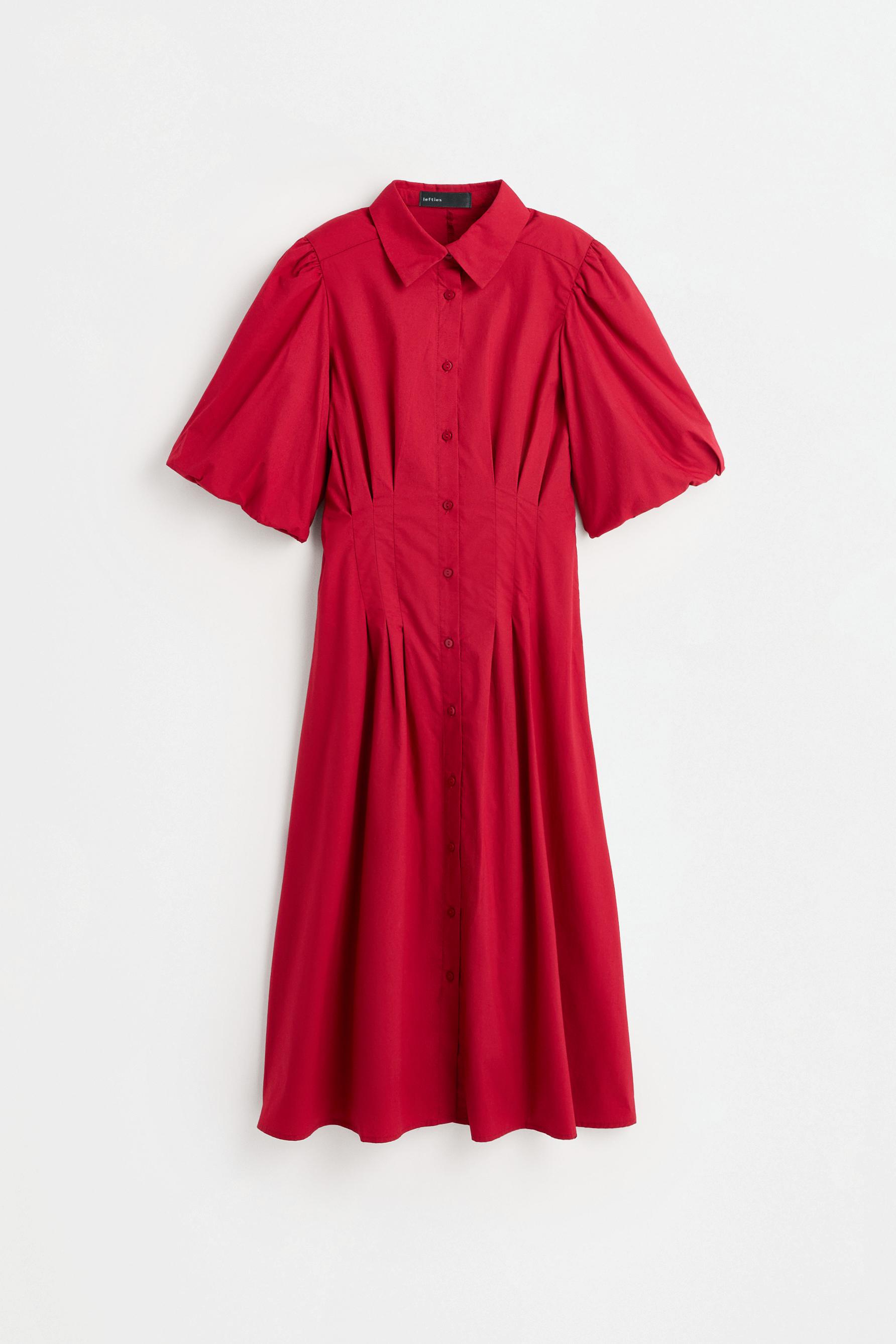 Midi shirt dress — DARK PINK