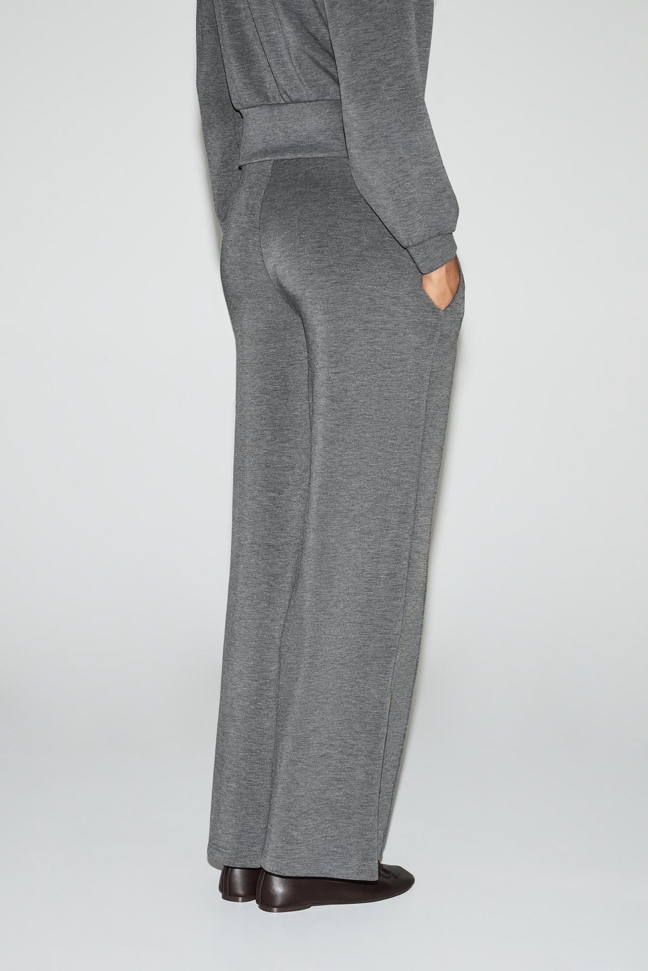 Wide-leg trousers with vertical seams — ANTHRACITE GREY