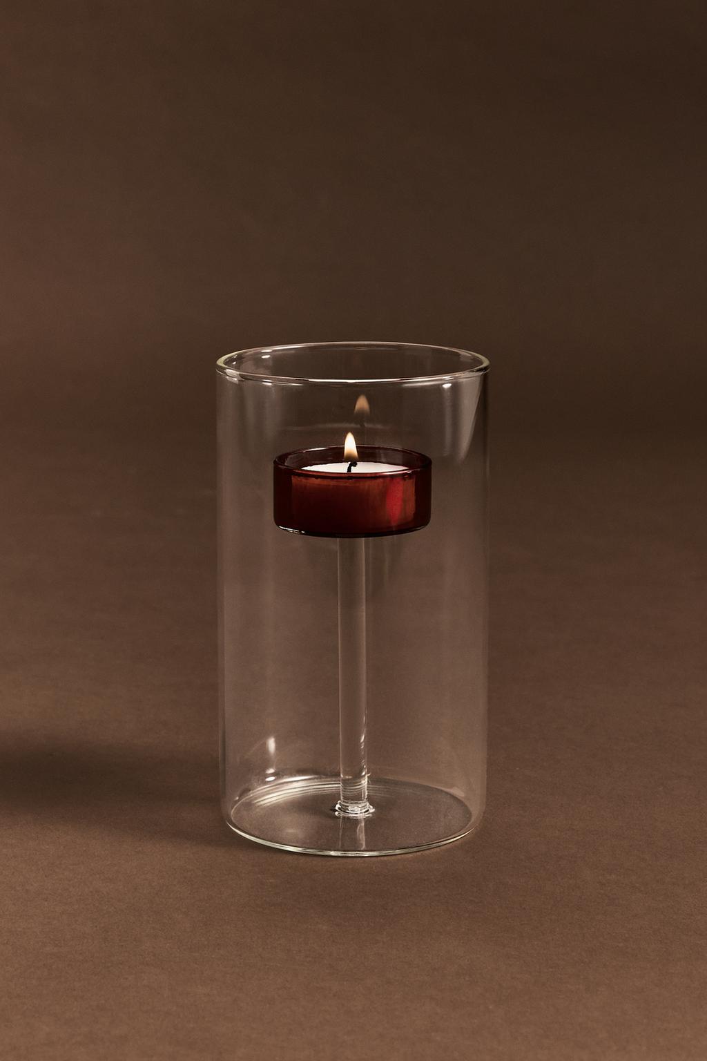 Portavelas  doble pared 14,2 cm