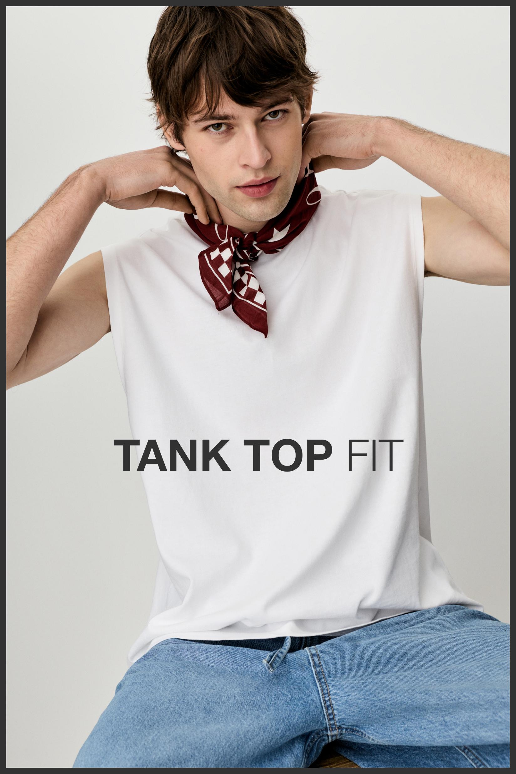 Faded-effect sleeveless T-shirt — OFF WHITE