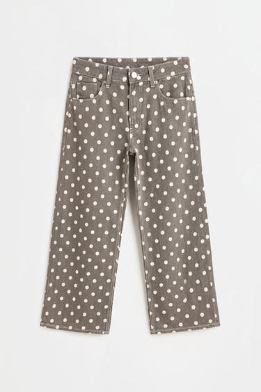 Basic printed culotte jeans — PEARL/BEIGE 6