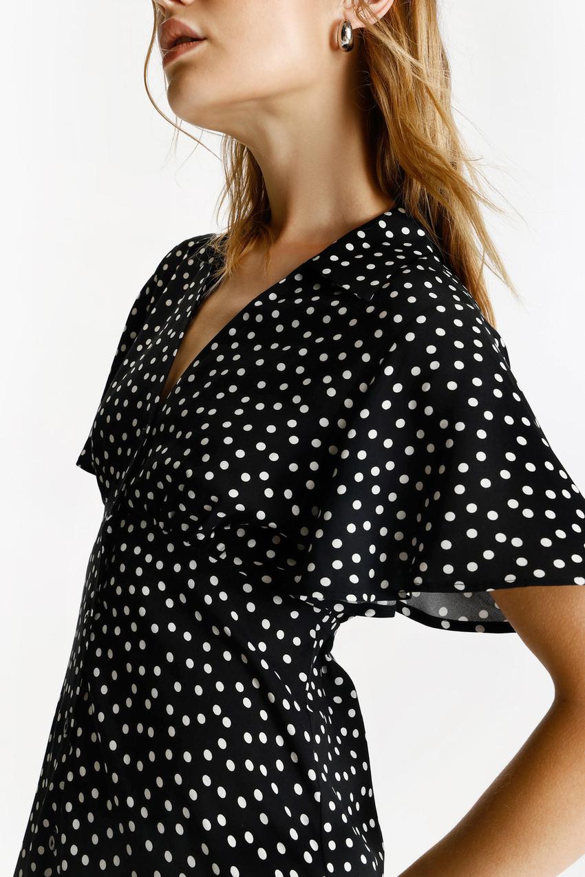 Lefties Vestido Negro Lunares Vestido Lunares Lefties Vestido