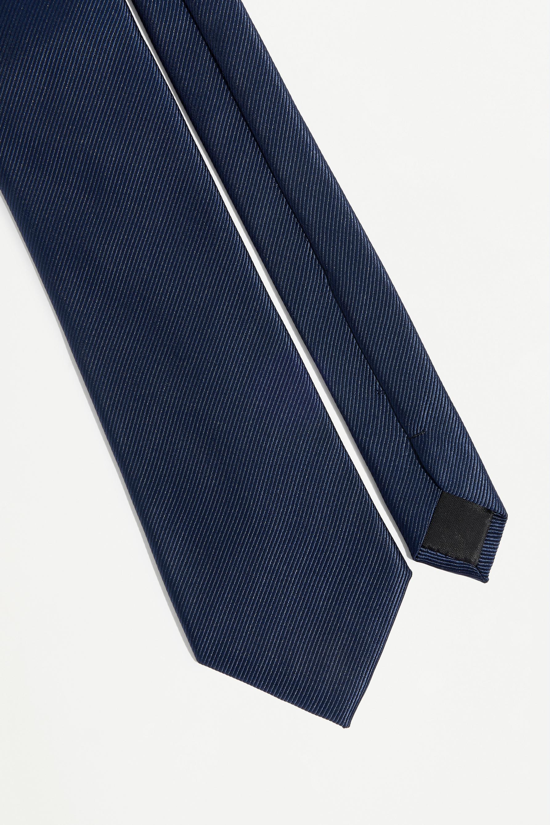 Textured tie — NAVY
