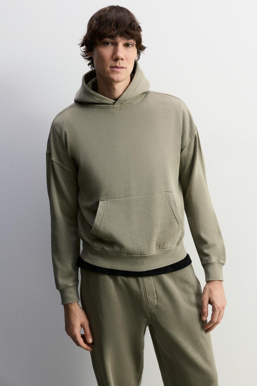 Faded-effect tracksuit sweatshirt