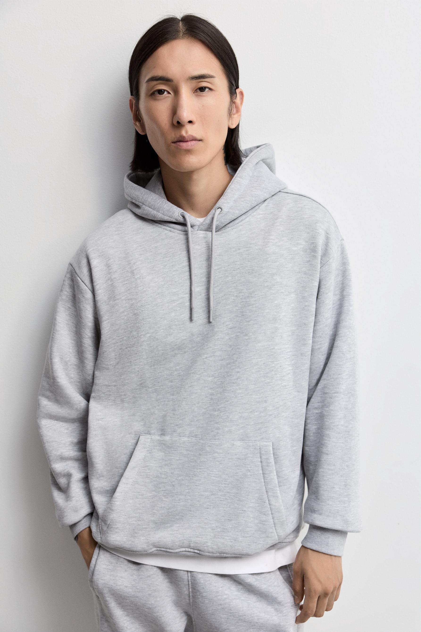 Basic hoodie — GREY MARL