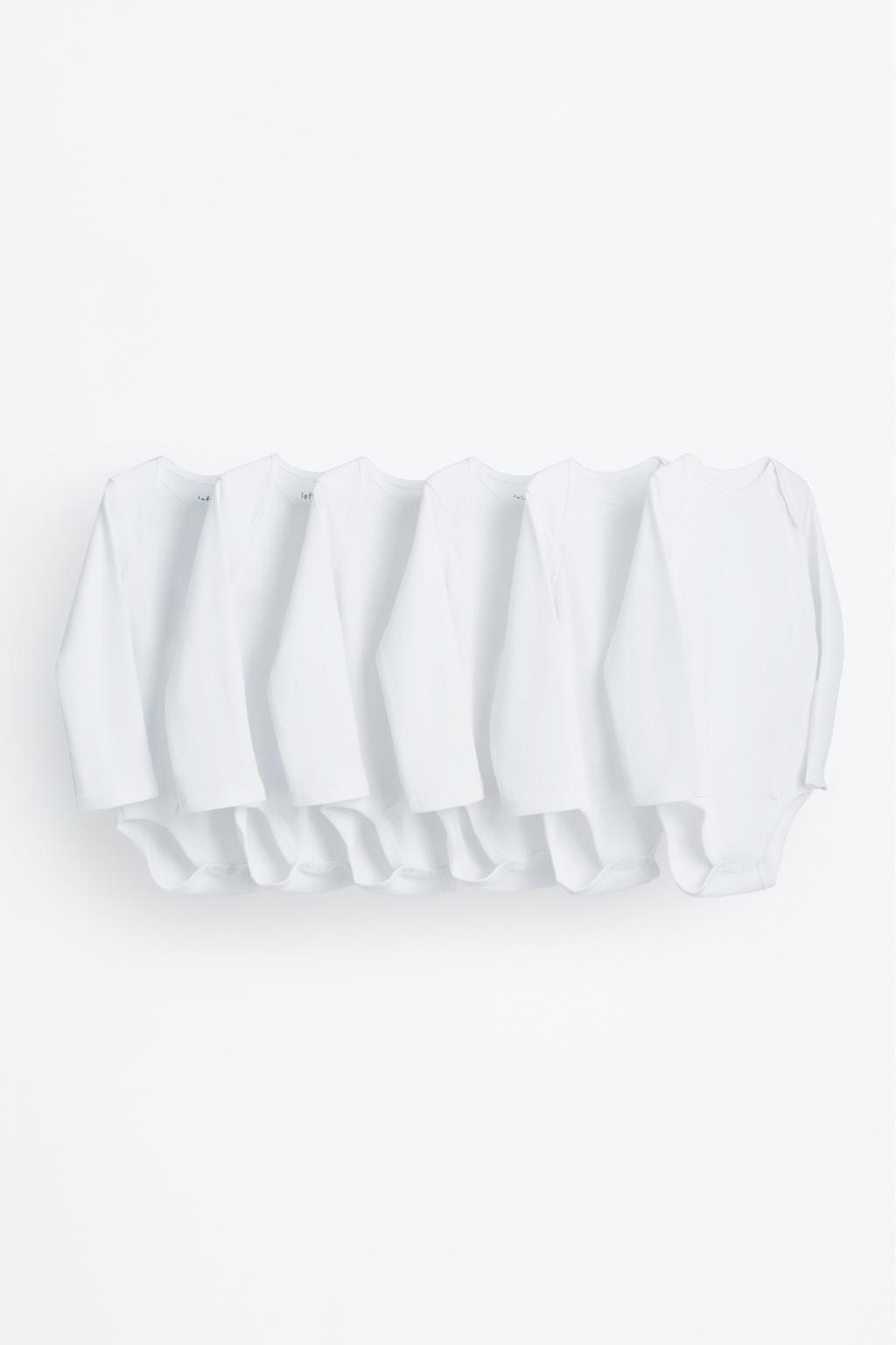 Pack of 6 plain bodysuits