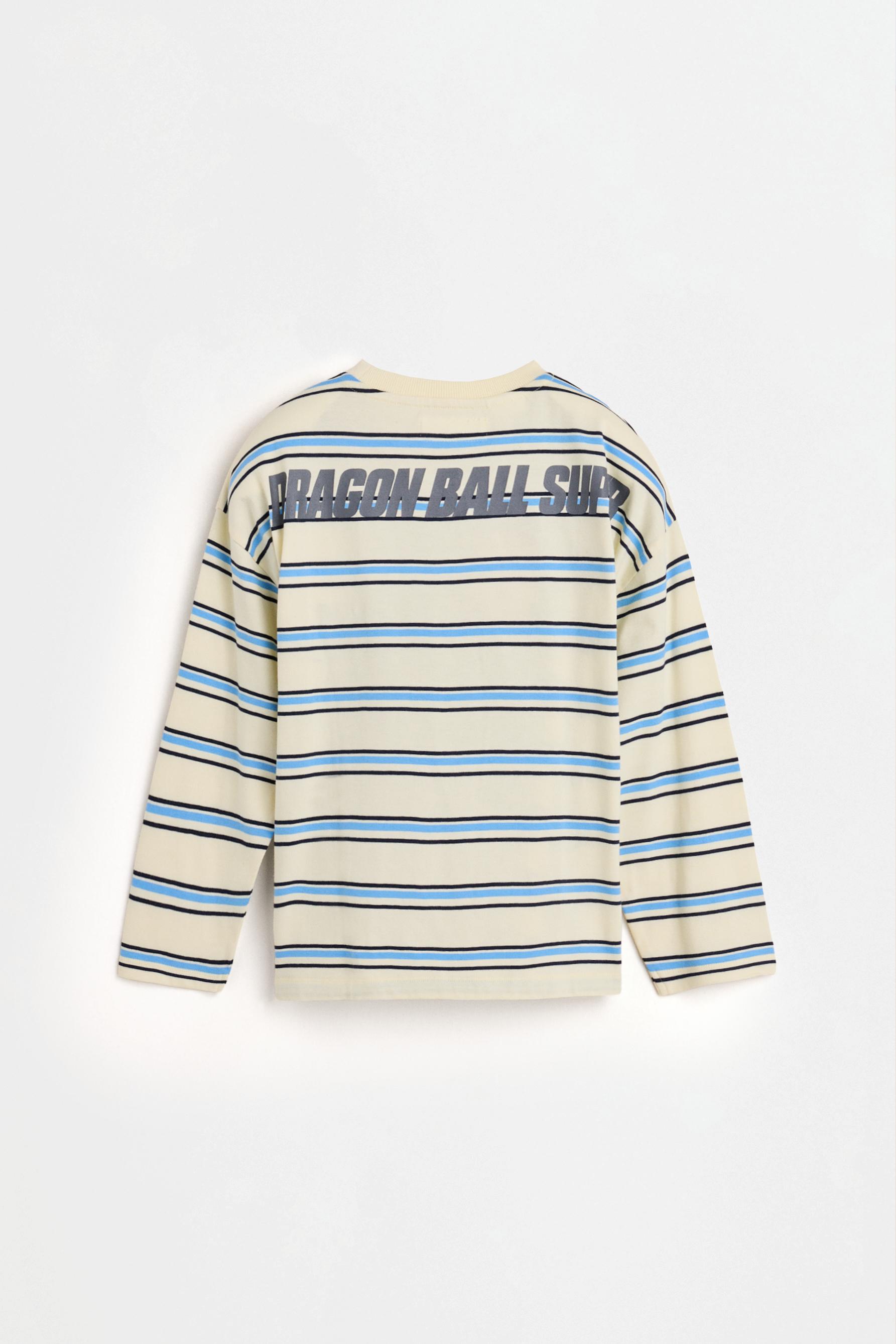 Goku Dragon Ball ©Bird Studio striped T-shirt — PASTEL YELLOW