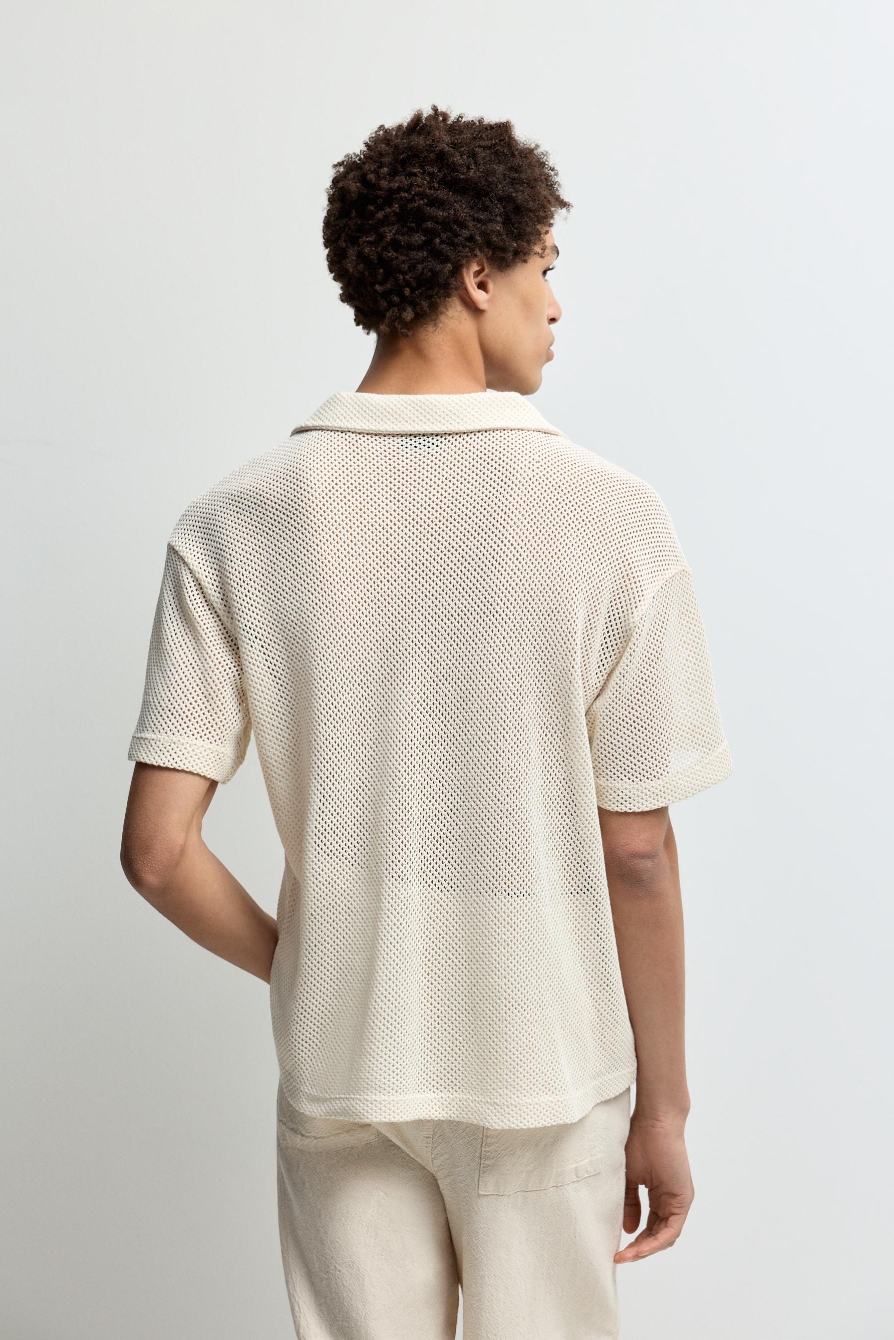 Mesh polo shirt — BUTTER