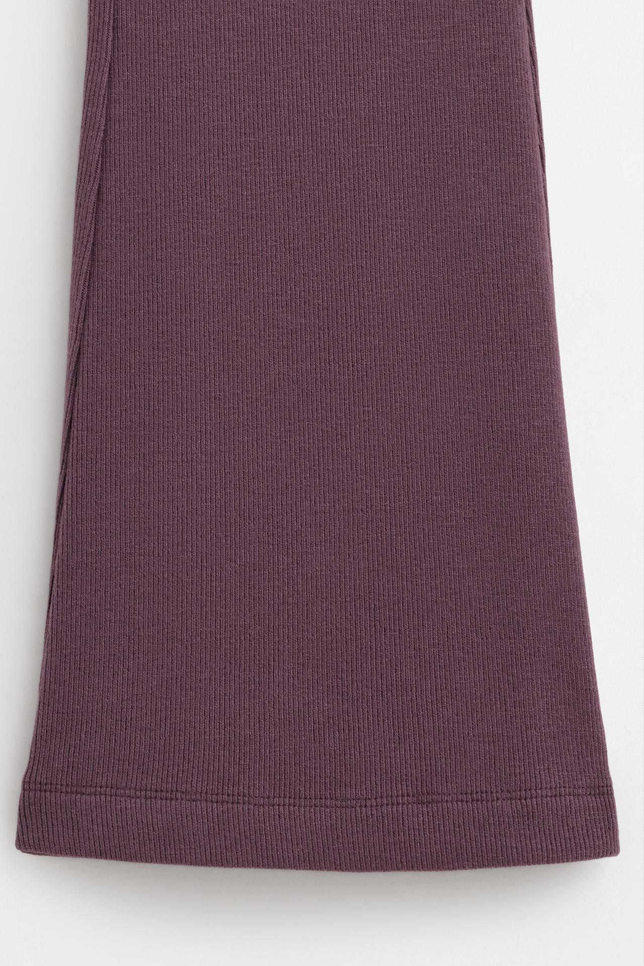 Bias cut bell bottom leggings — AUBERGINE