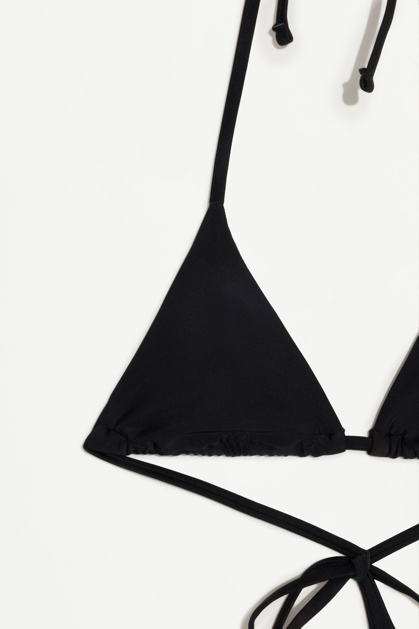 Triangle bikini top — BLACK