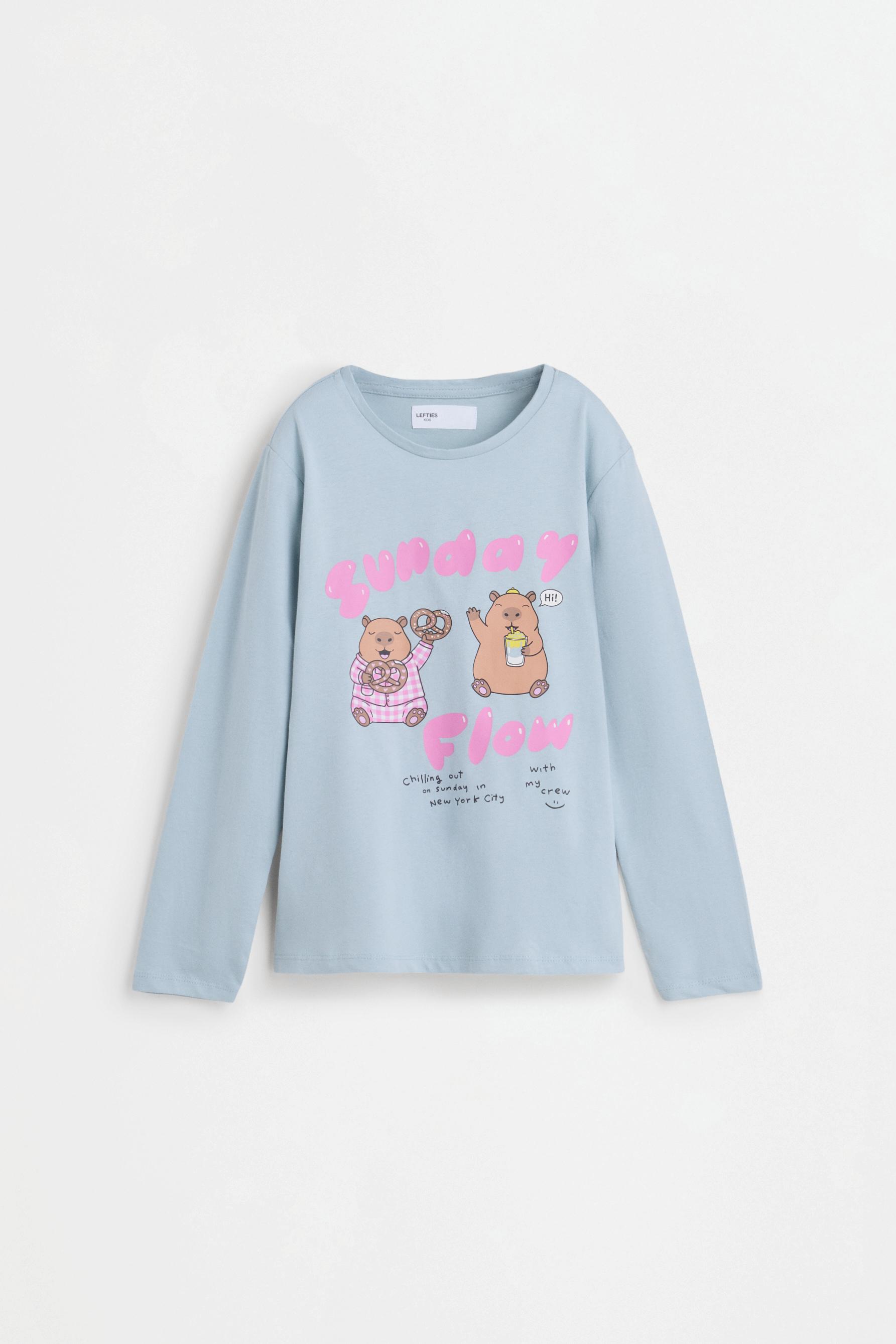 Long printed pyjamas — WATER GREEN