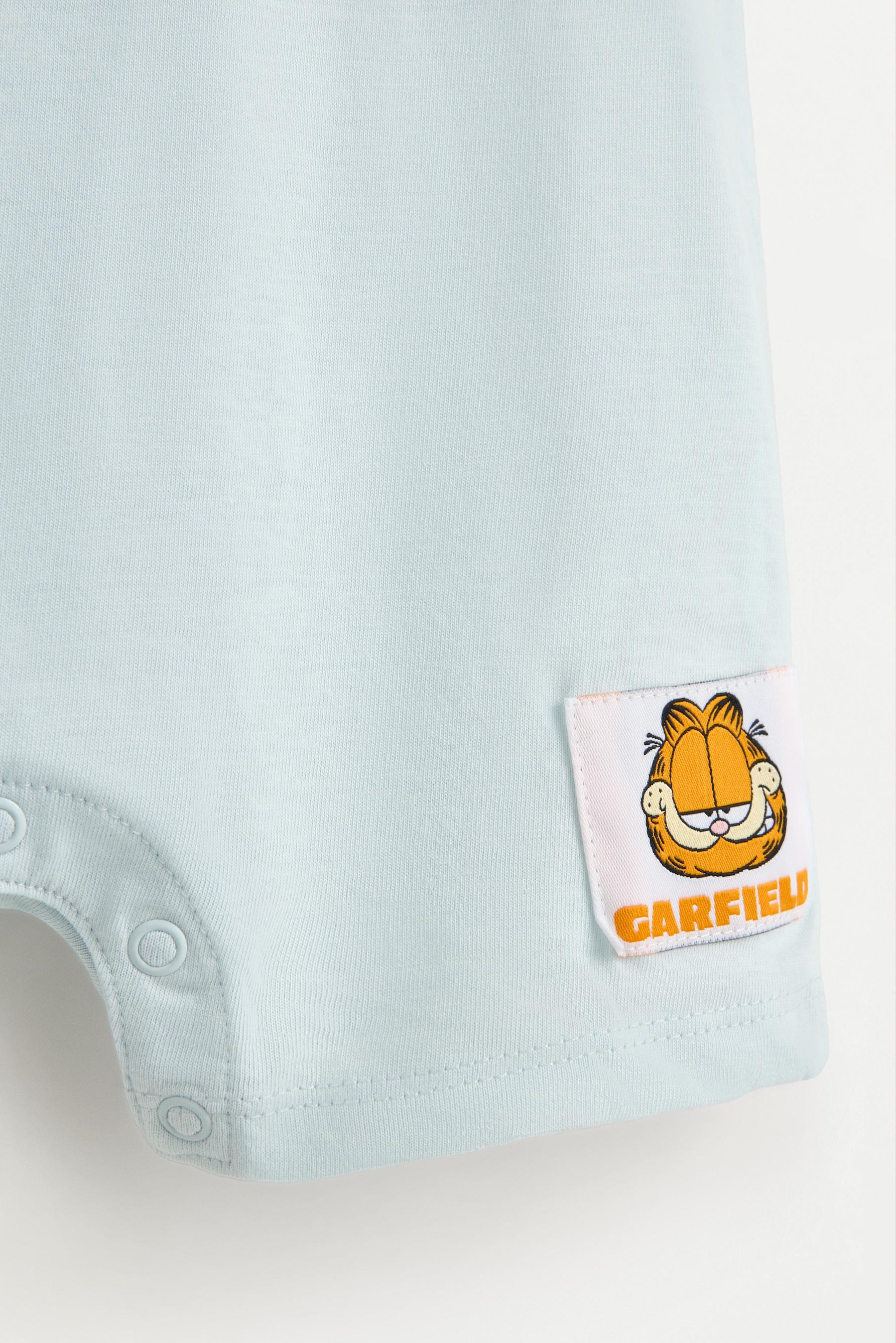 Pack of 2 short Garfield ©Nickelodeon one-piece pyjamas — PALE BLUE