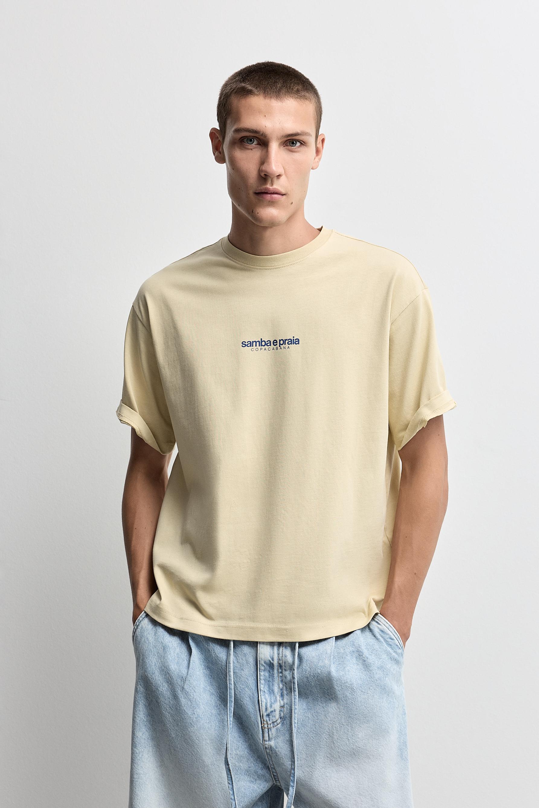Cherry print T-shirt — PALE YELLOW