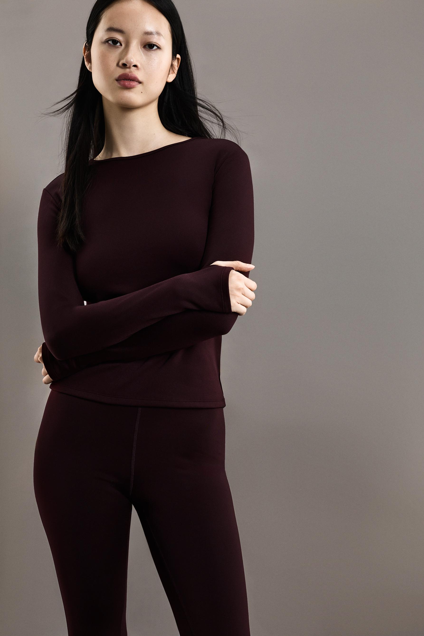 MEDIUM WEIGHT thermal insulation T-shirt (-7ºC to 9ºC) — DARK BURGUNDY
