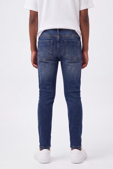Faded skinny jeans — DARK BLUE 3