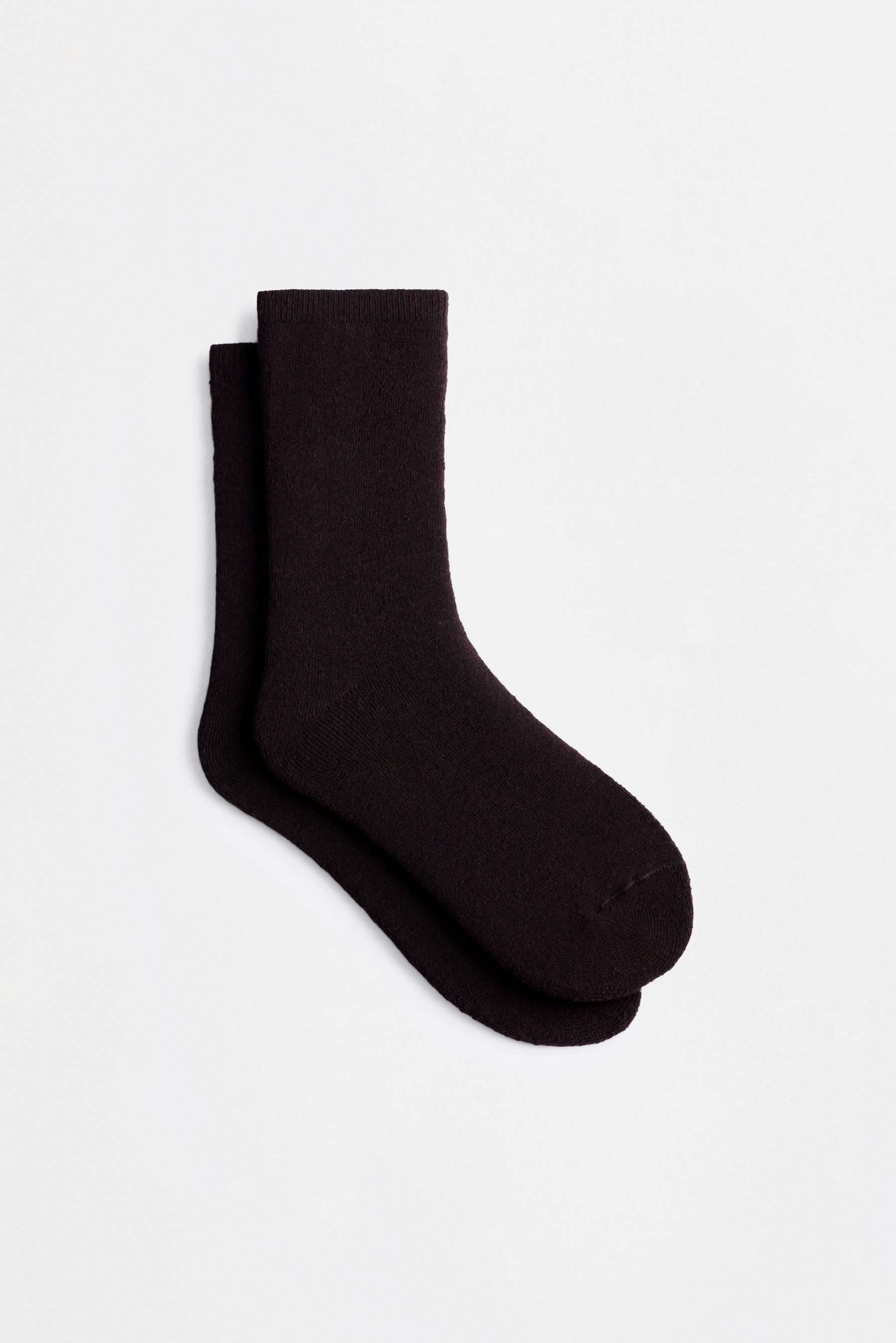 Long socks (2-pack) — CHOCOLATE