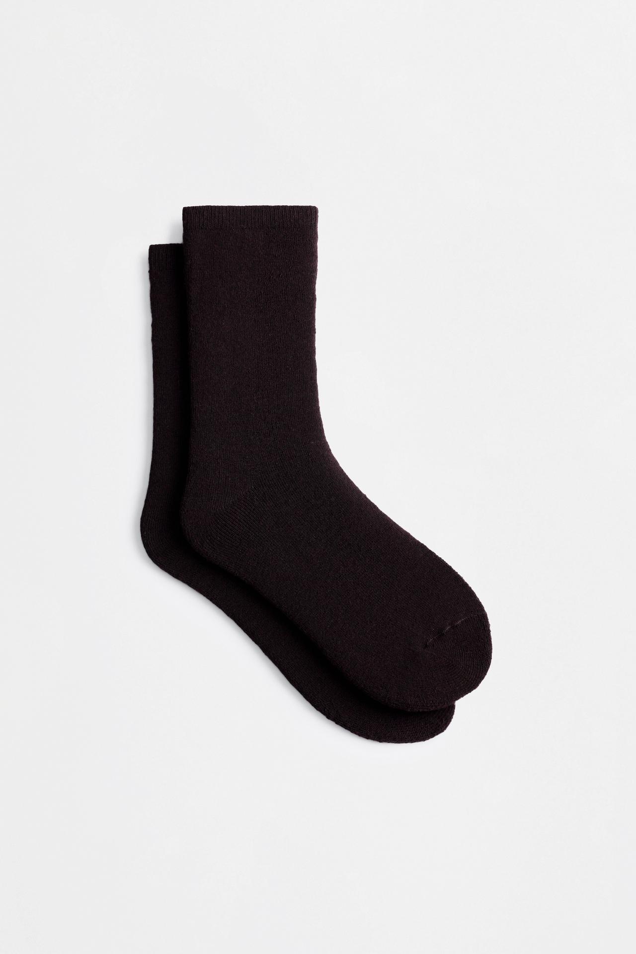 Long socks (2-pack) — CHOCOLATE