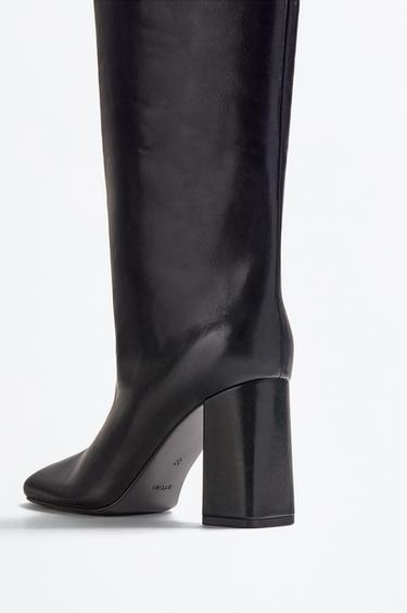 Knee-high heeled boots — BLACK 4