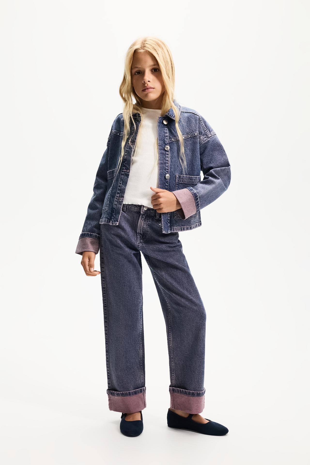 Studded denim jacket — INDIGO