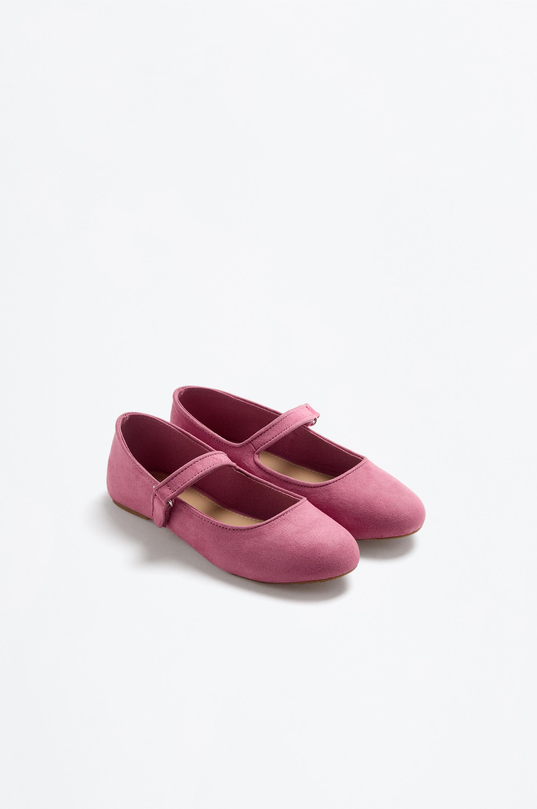 Mary Jane ballerina flat — RASPBERRY