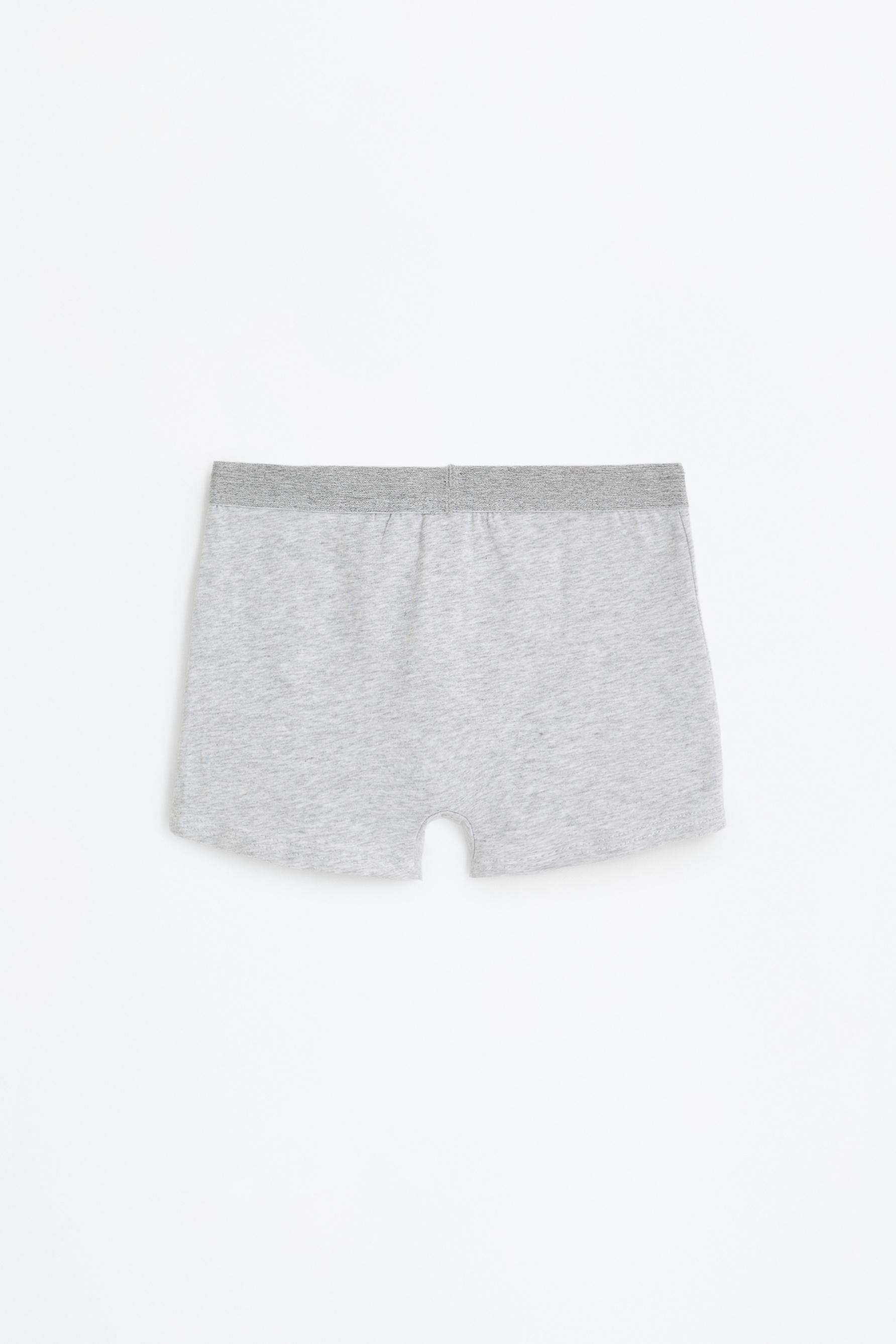 Pack of 5 basic boxer shorts — WHITE/GREY