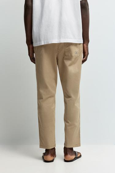 Slim fit jogger trousers — SAND 4