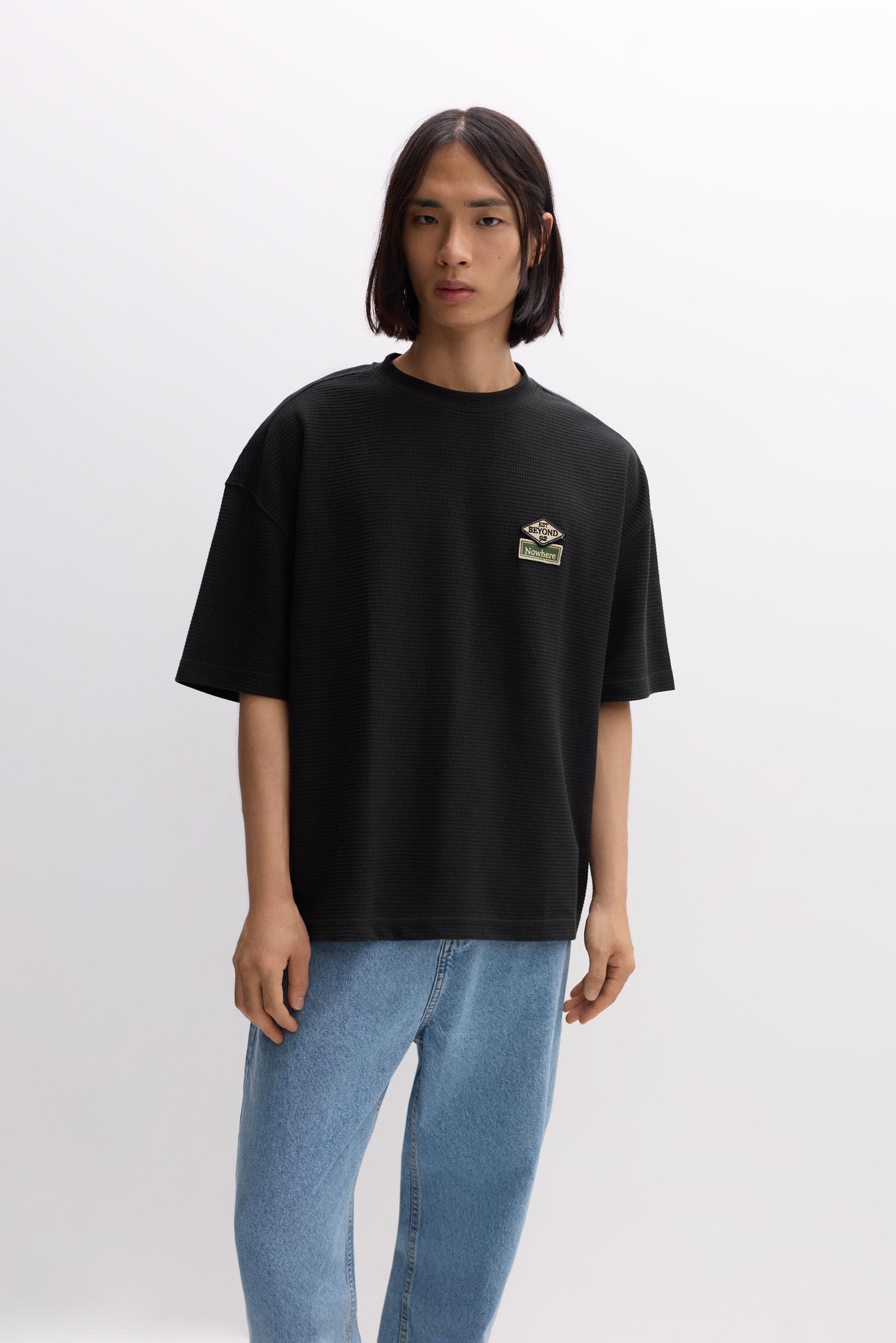 Camiseta textura parche