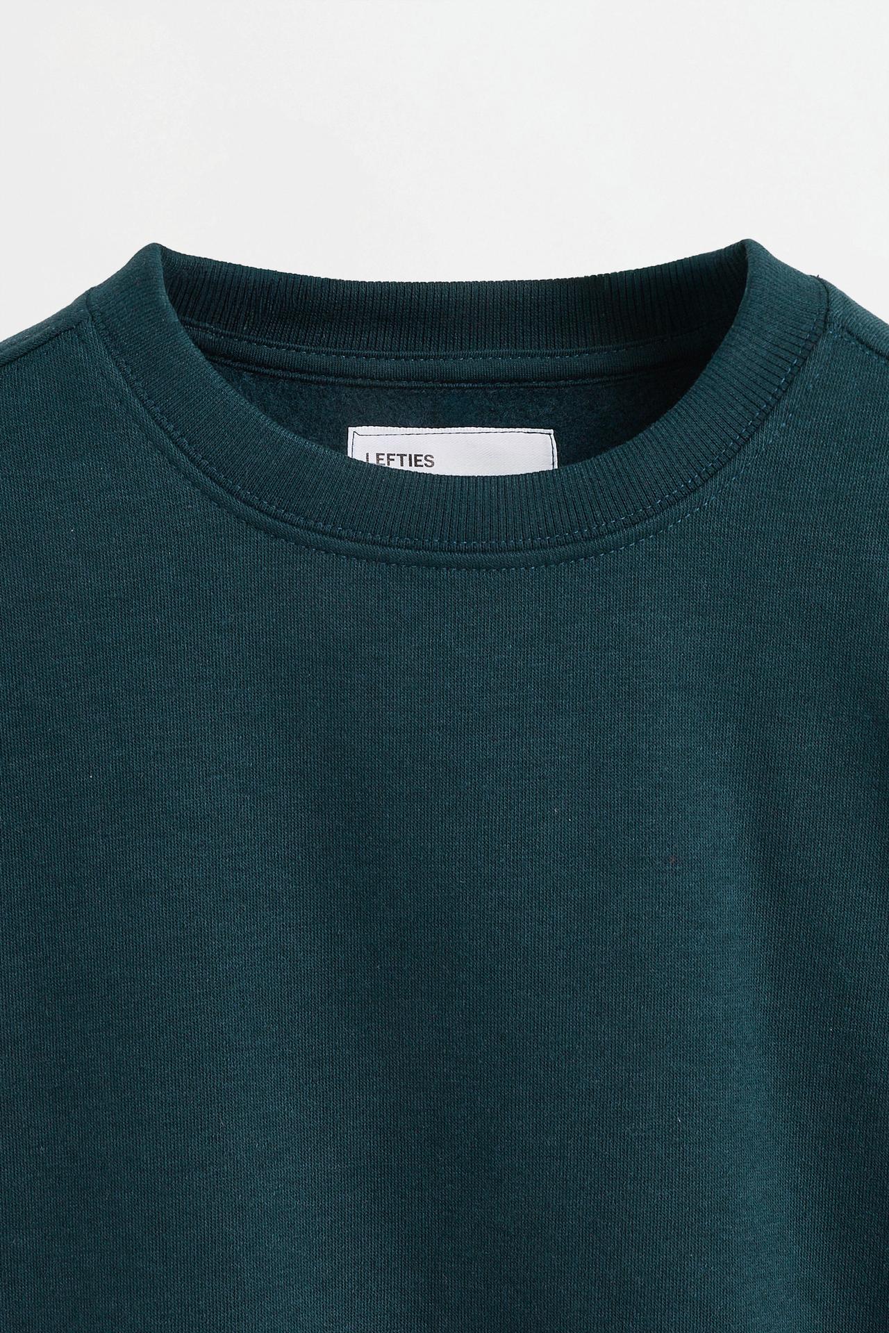 Pack of 2 plain fleece sweatshirts — TEAL GREEN