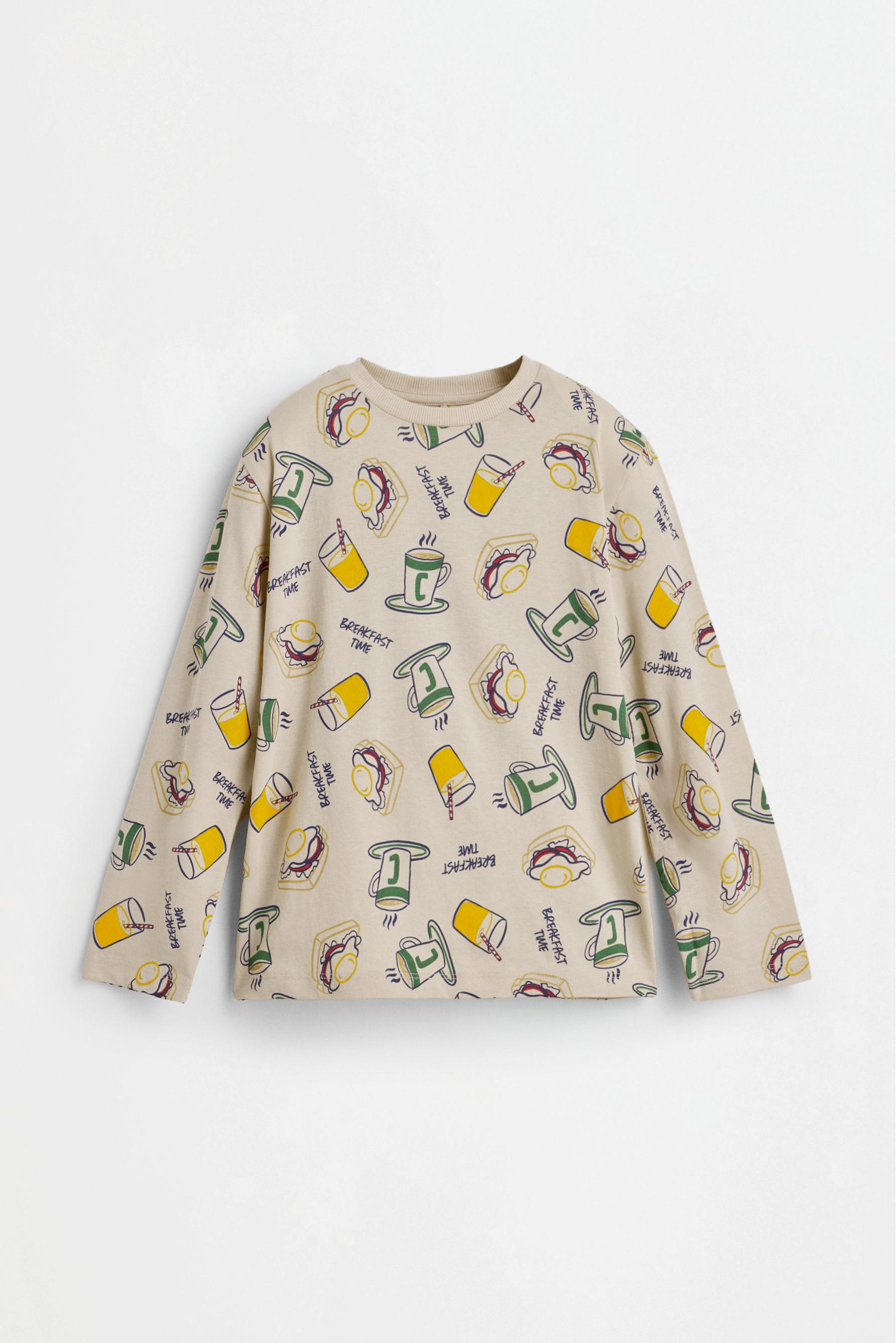 Long printed pyjamas — GREY