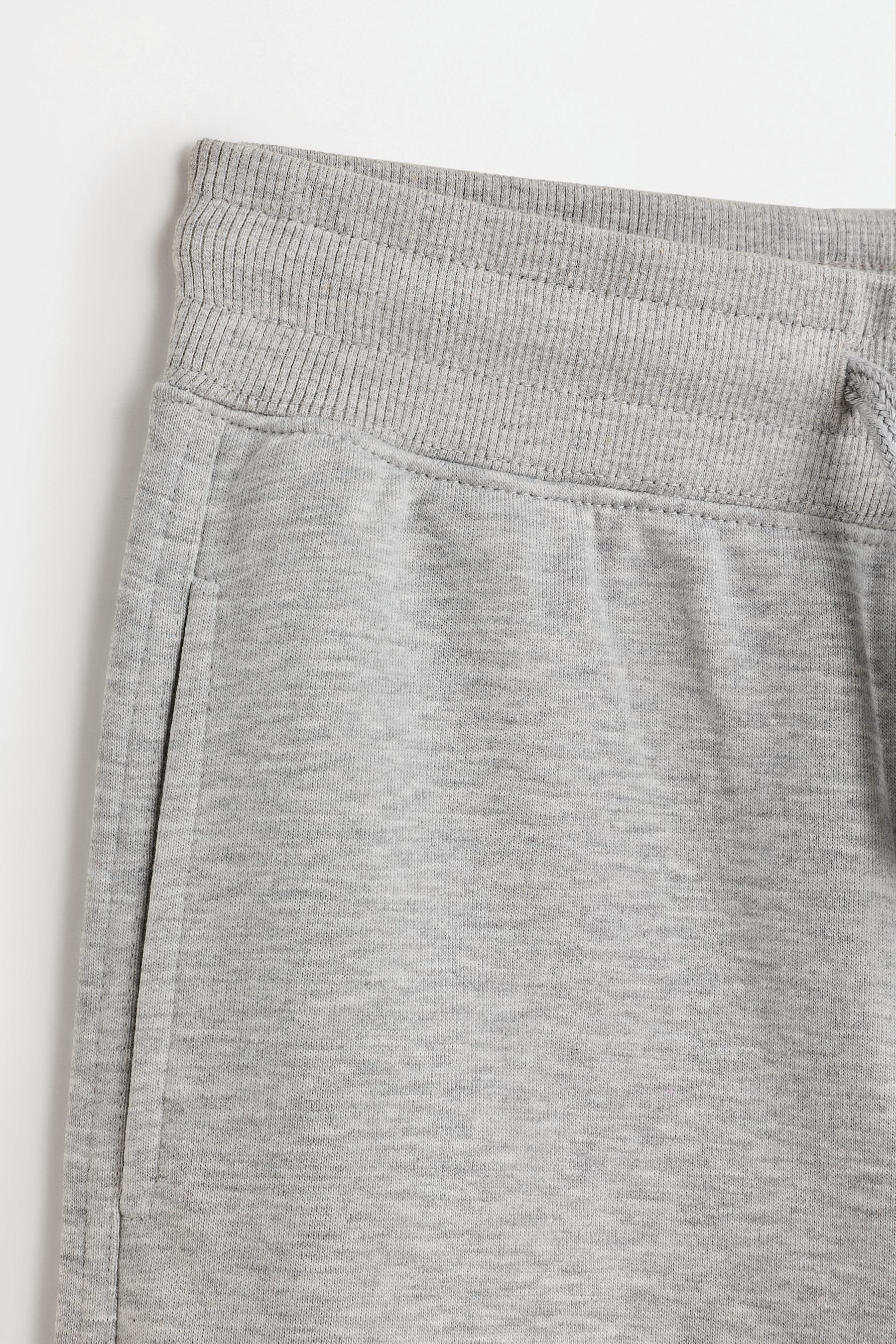Plush trousers with seam detail — GREY MARL