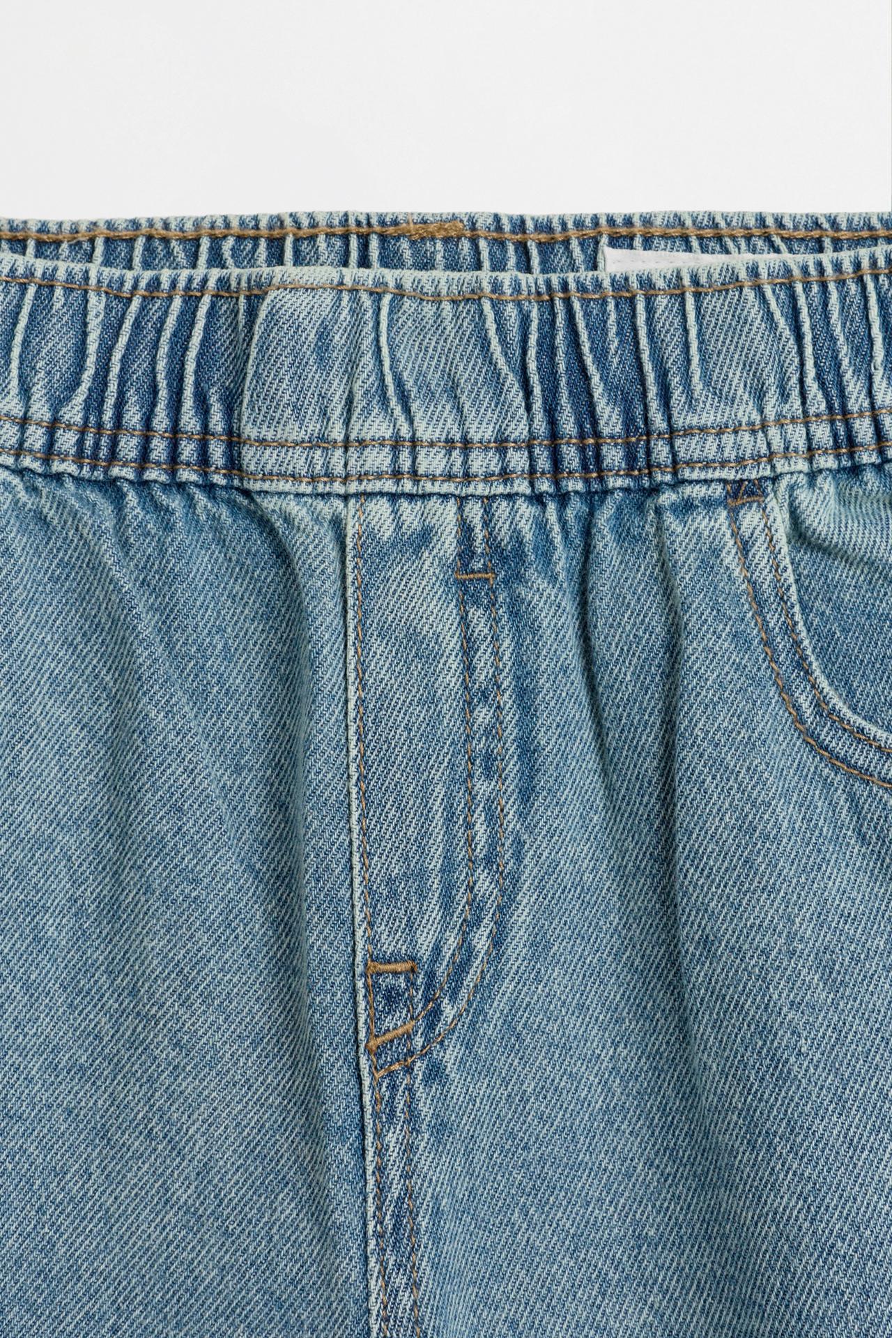 Wide-leg cargo jeans — MEDIUM BLUE