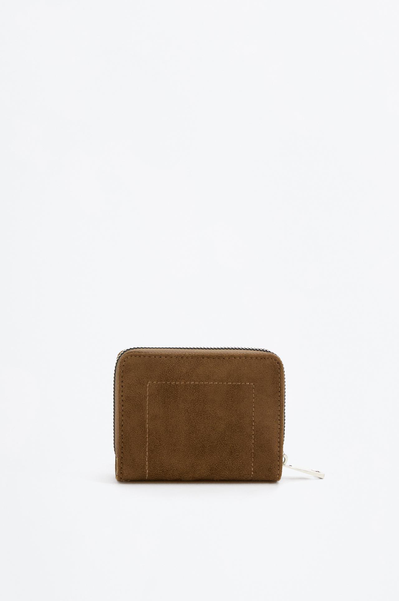 Studded PU wallet — BROWN