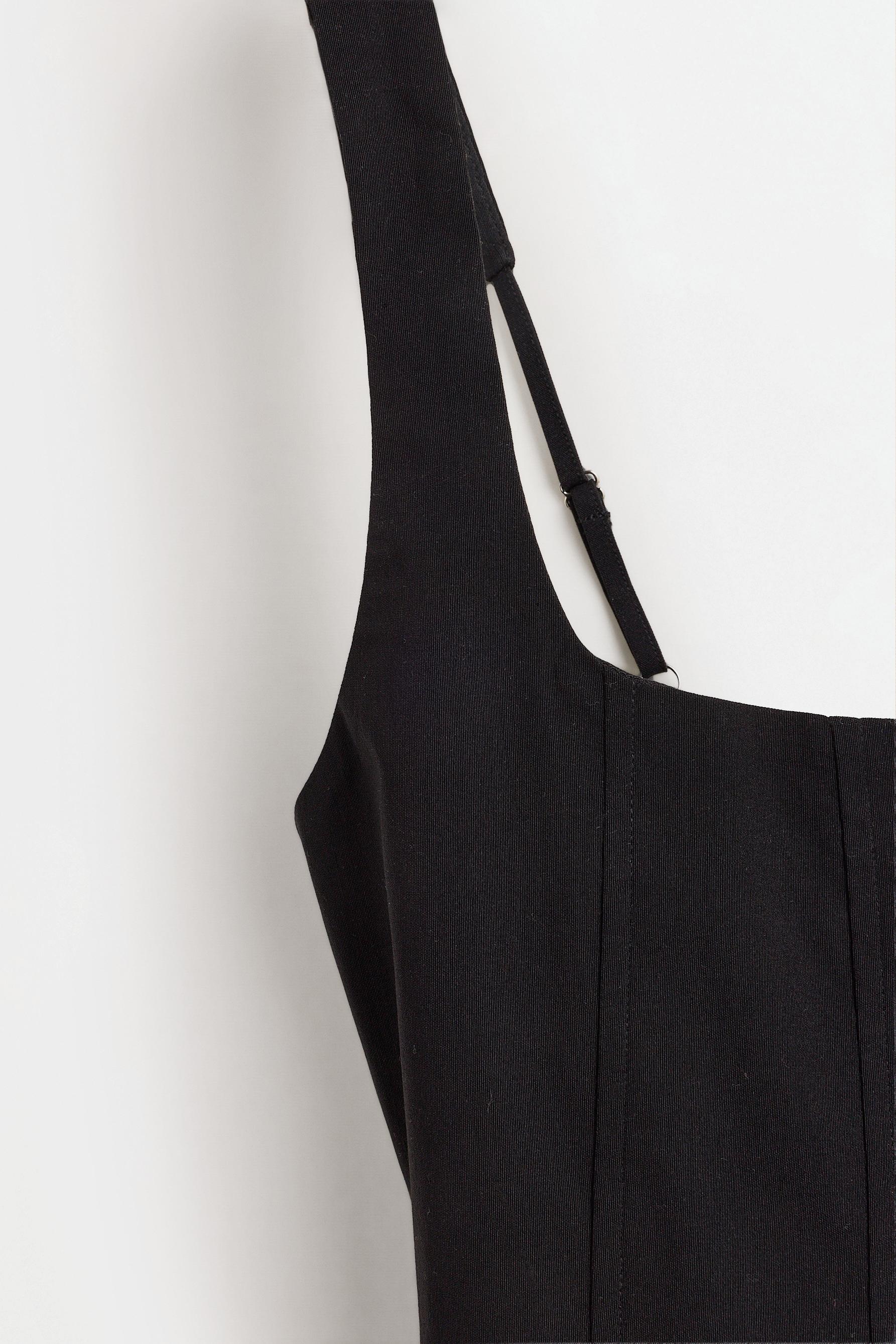 Structured top — BLACK