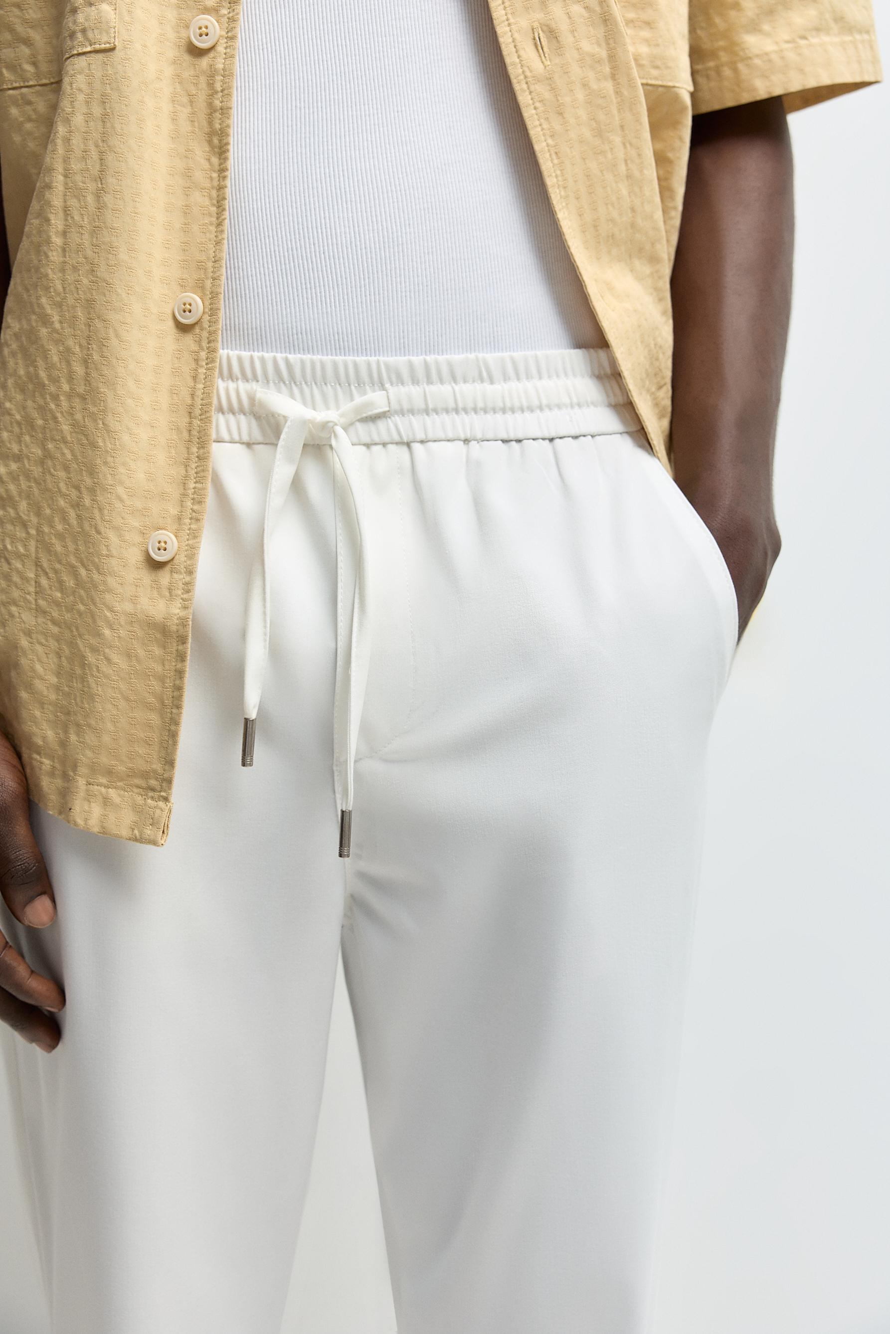 Tailored jogger trousers — WHITE