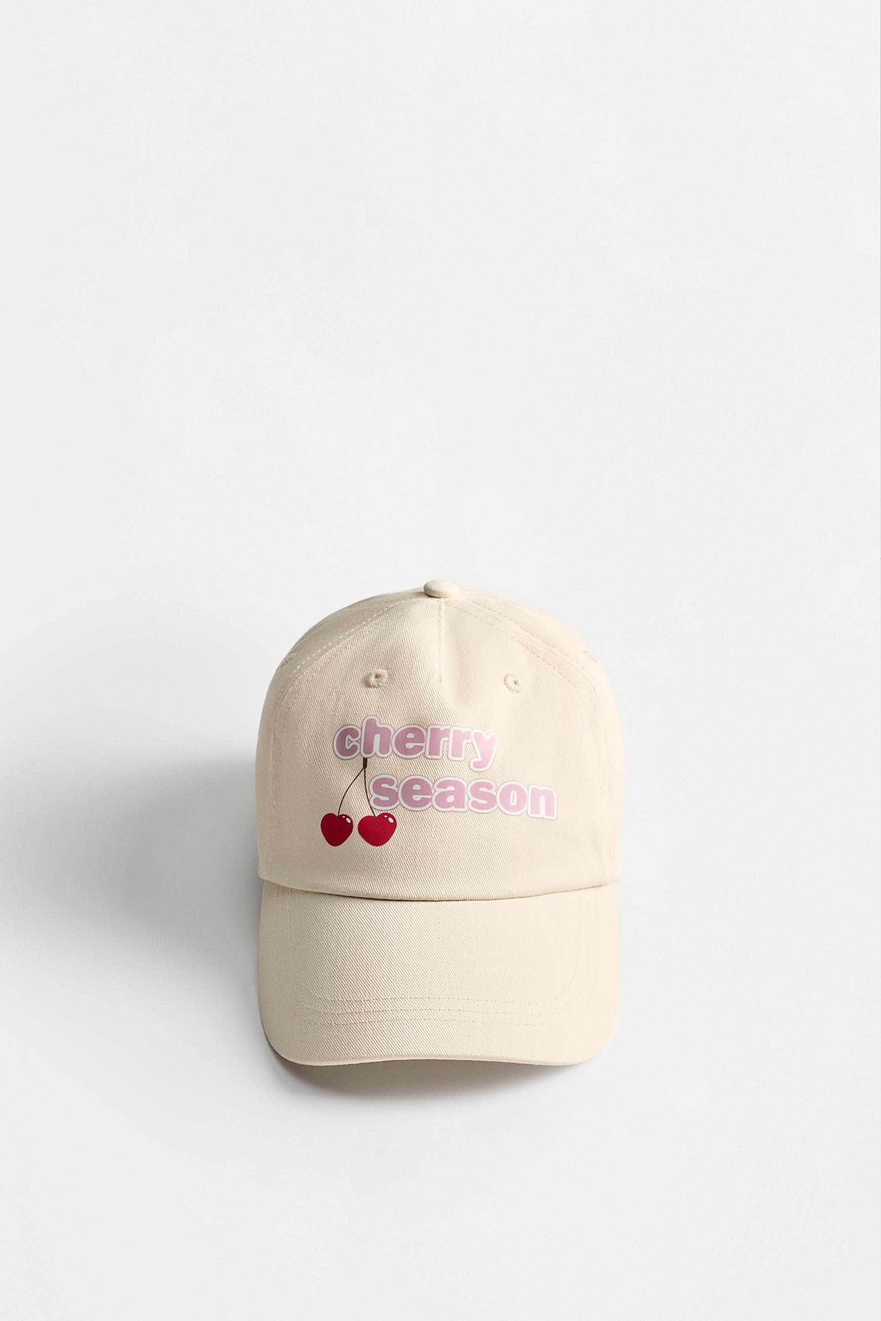 Cherry cap — WHITE/RED