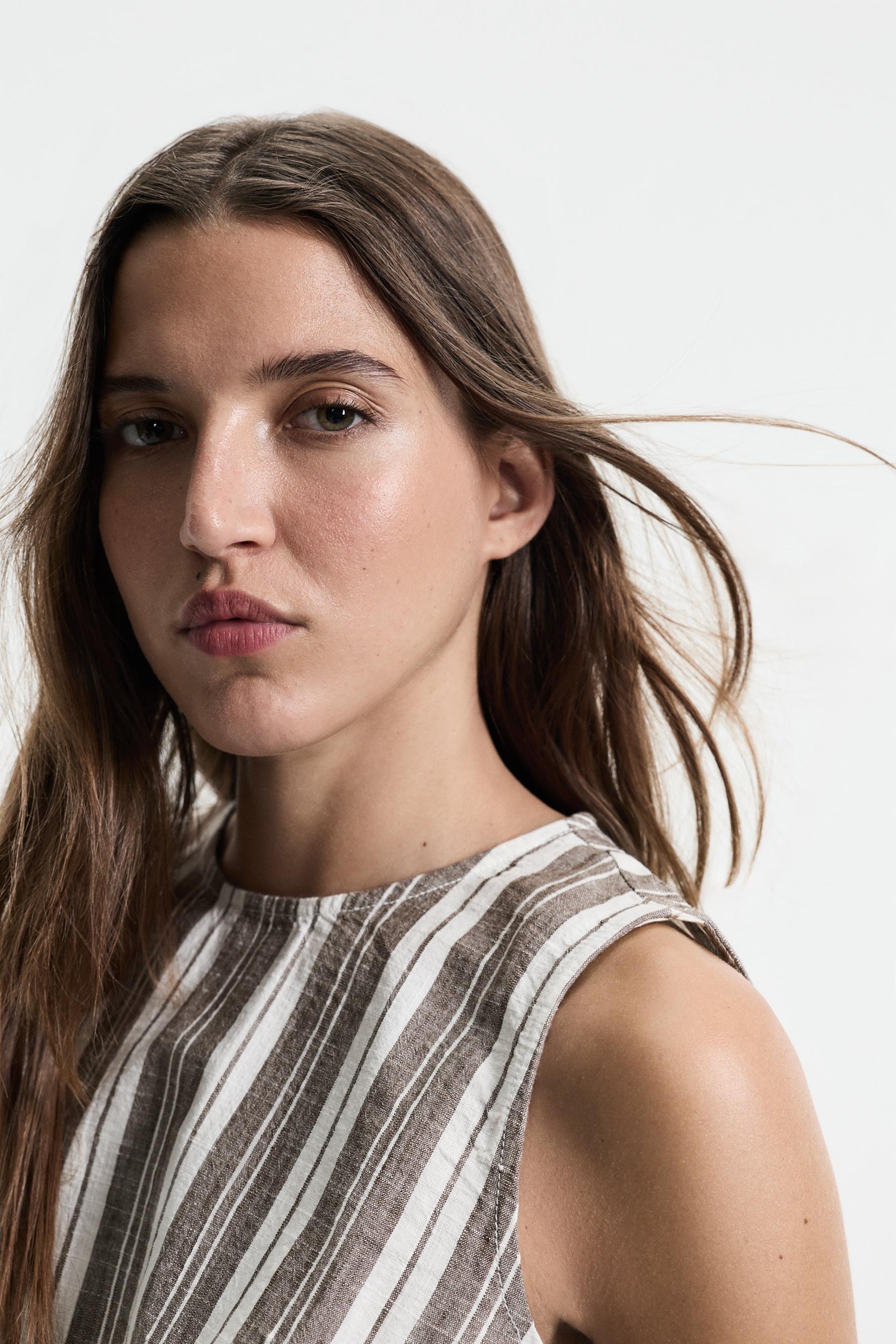 Denim top — STRIPED