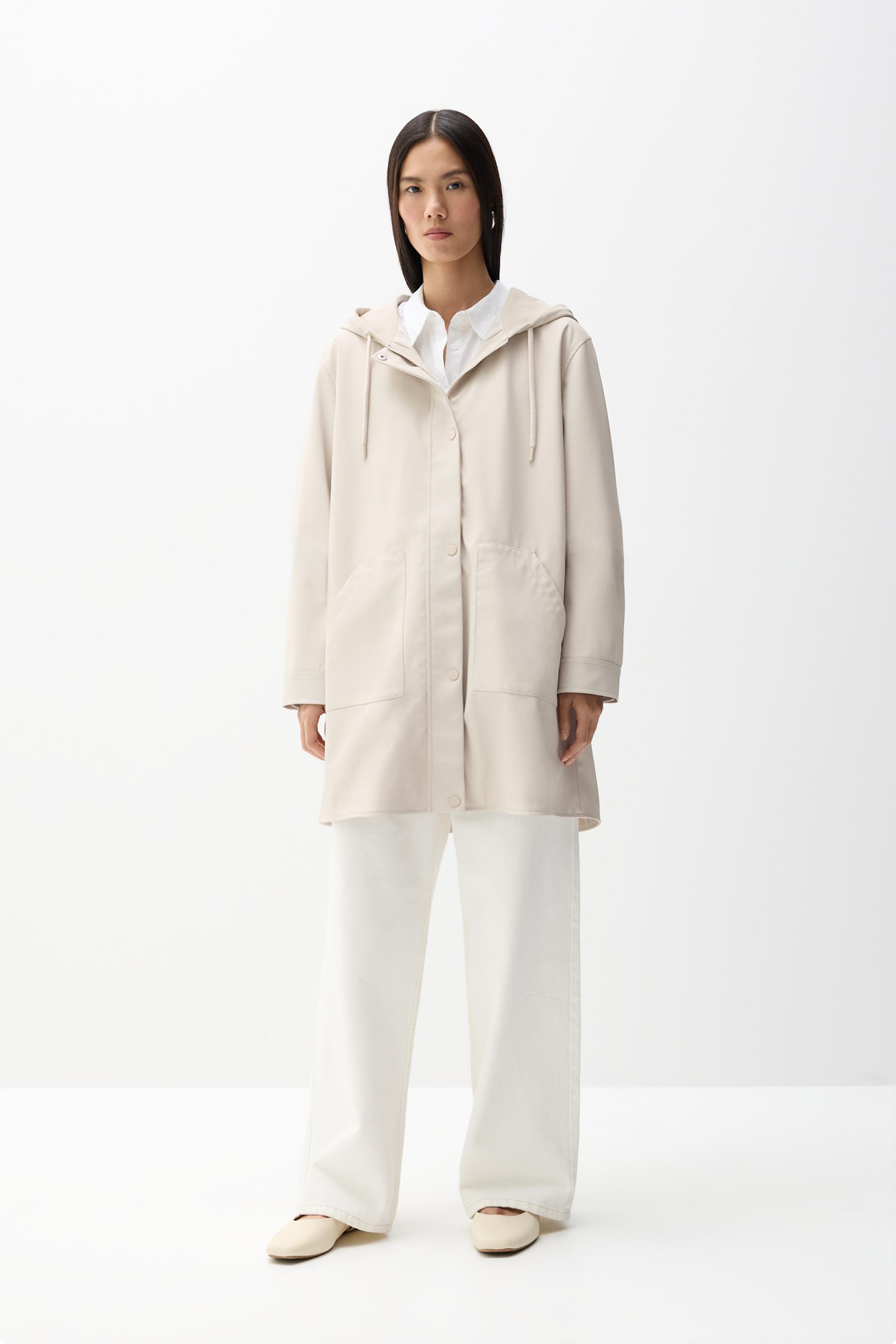 Parka efecto engomada