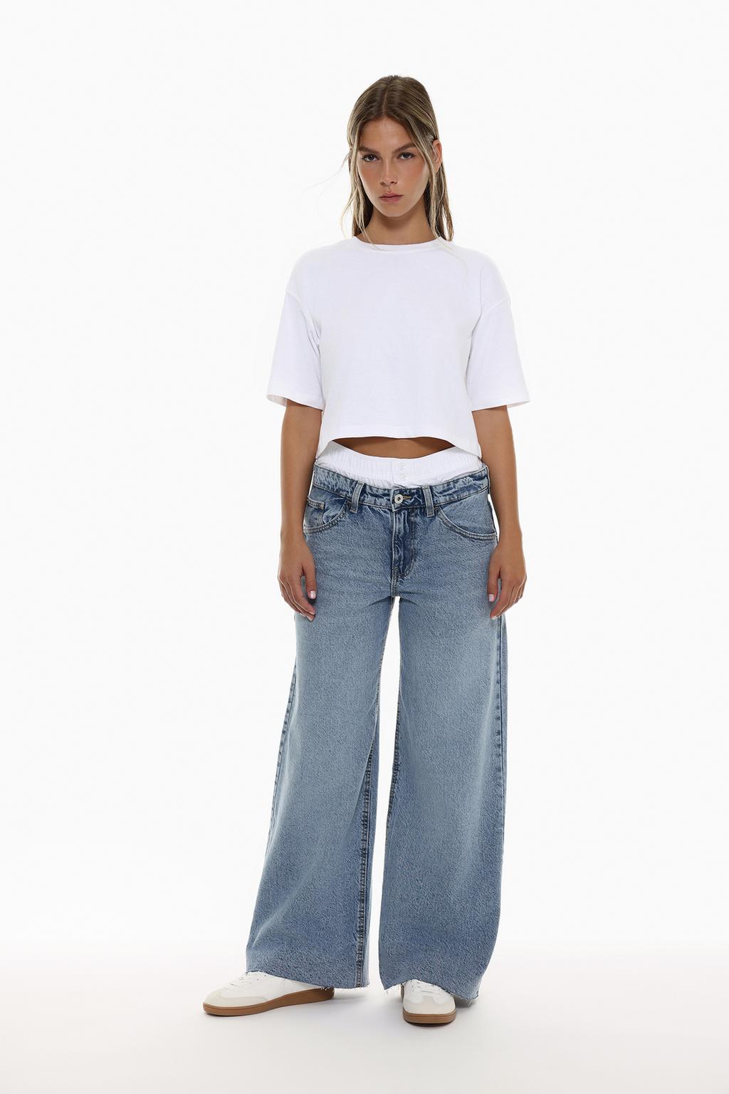 Jeans with waistband