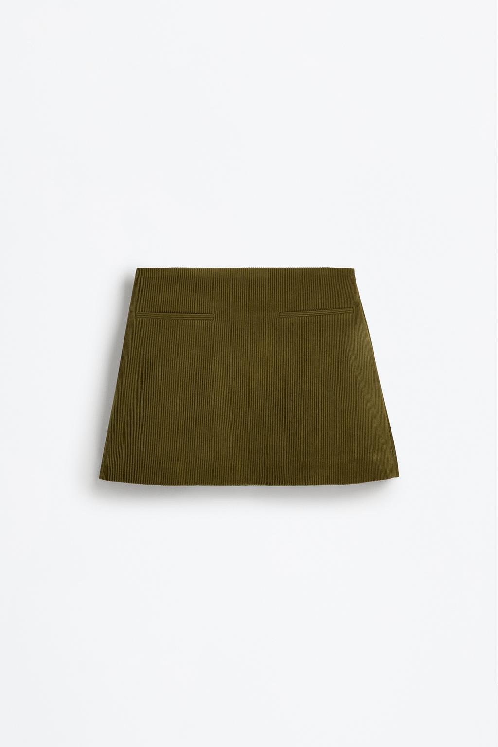 Corduroy mini skirt