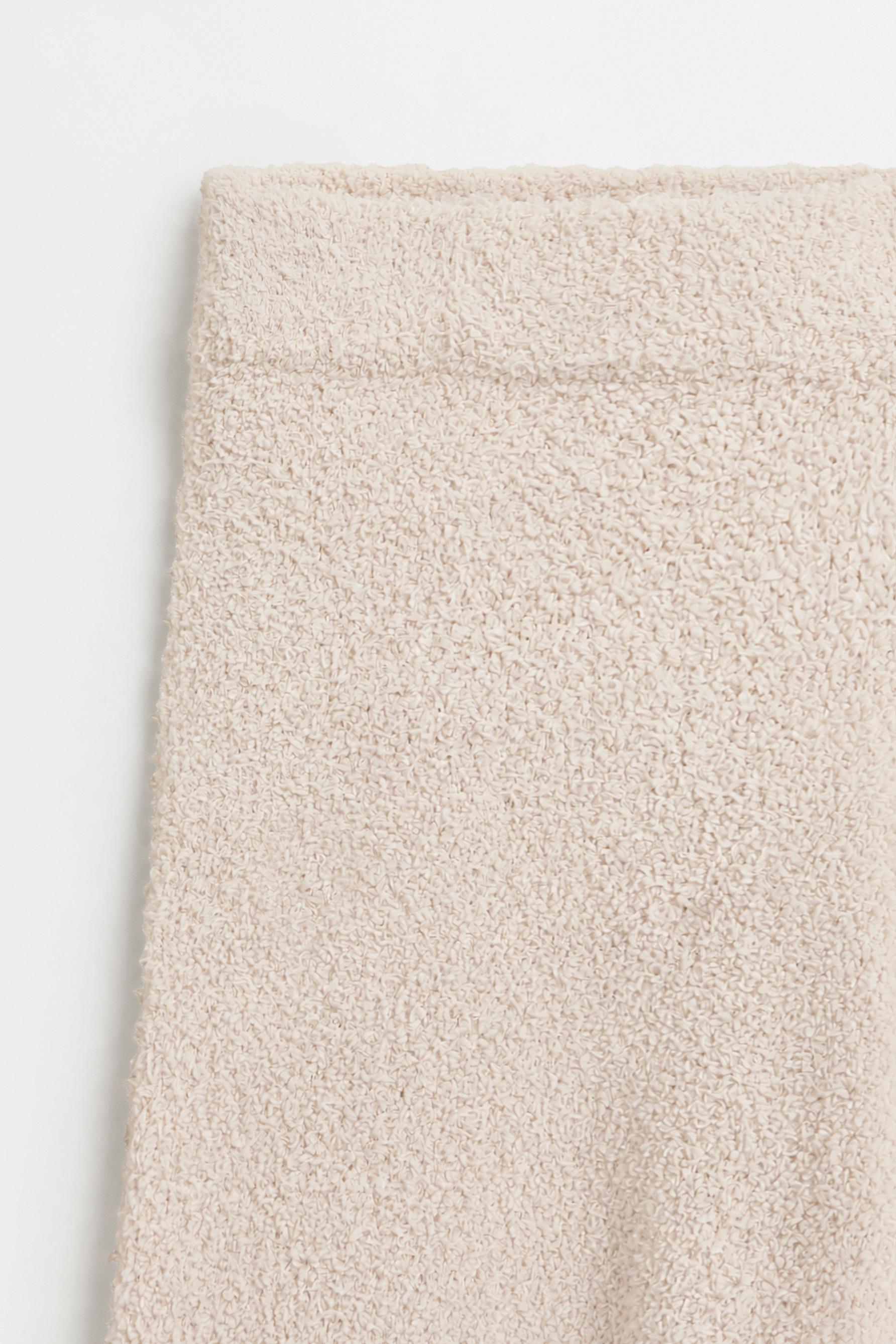 Bouclé knit sweater and trousers set — ECRU