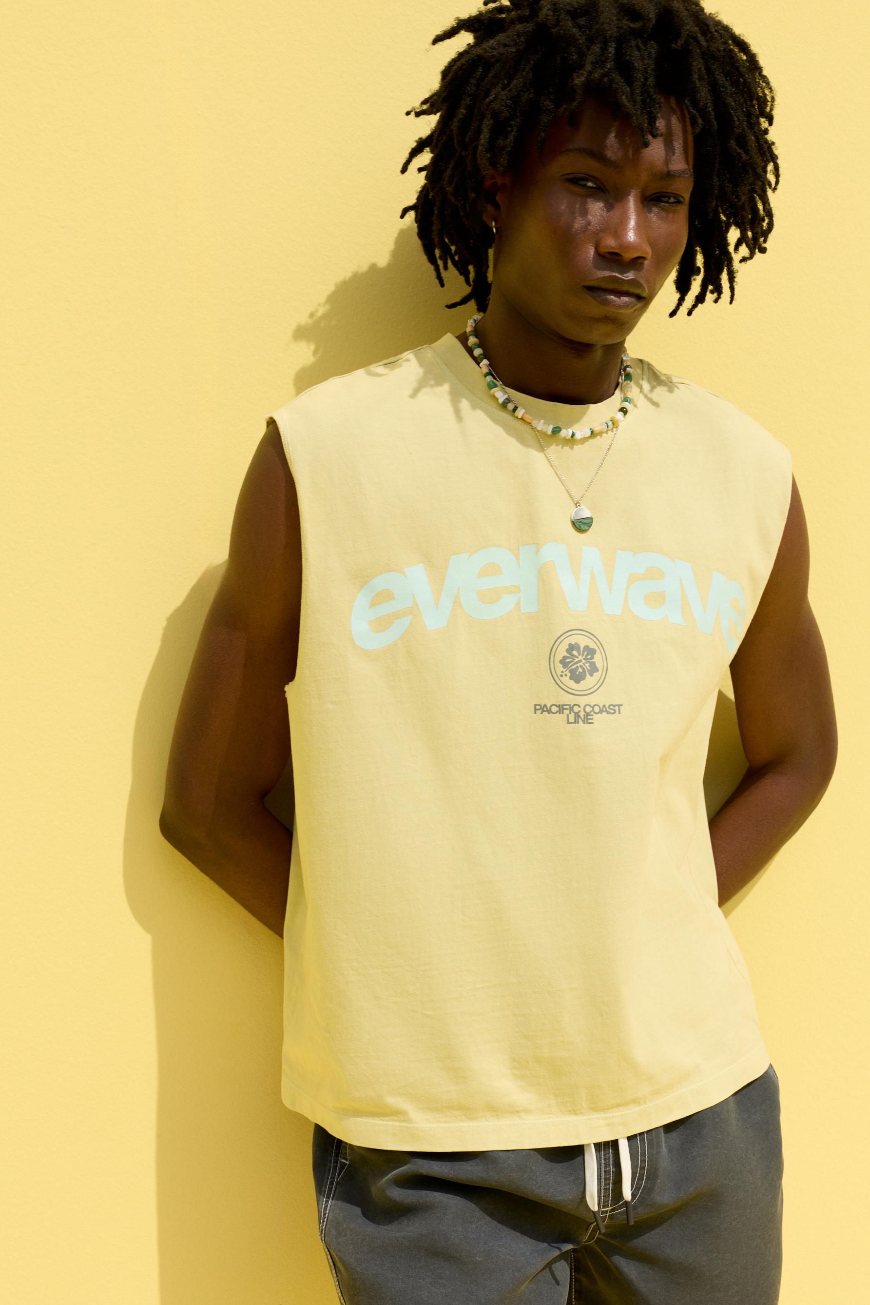 Printed tank top — MID YELLOW