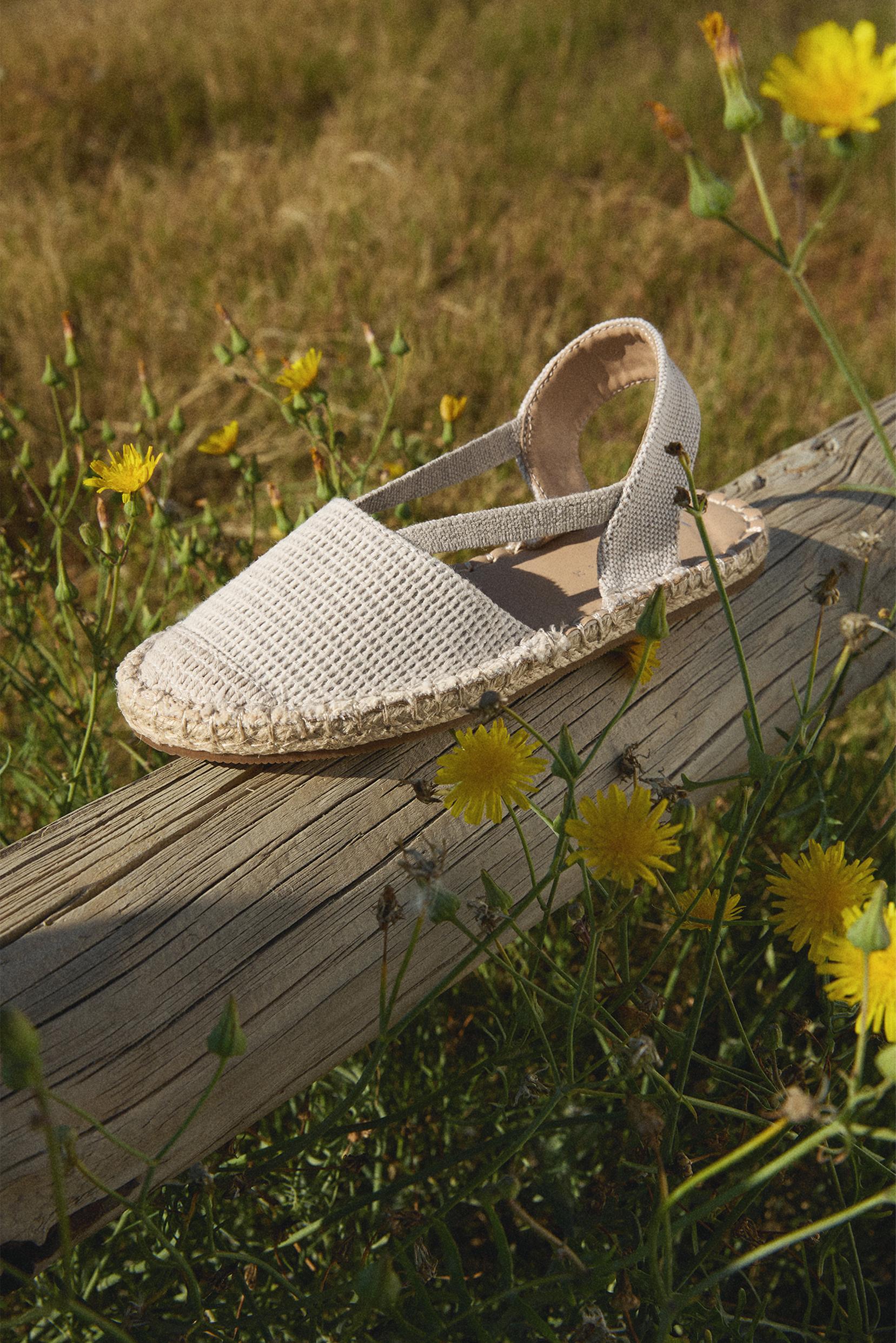 Elastic backless espadrille — BEIGE