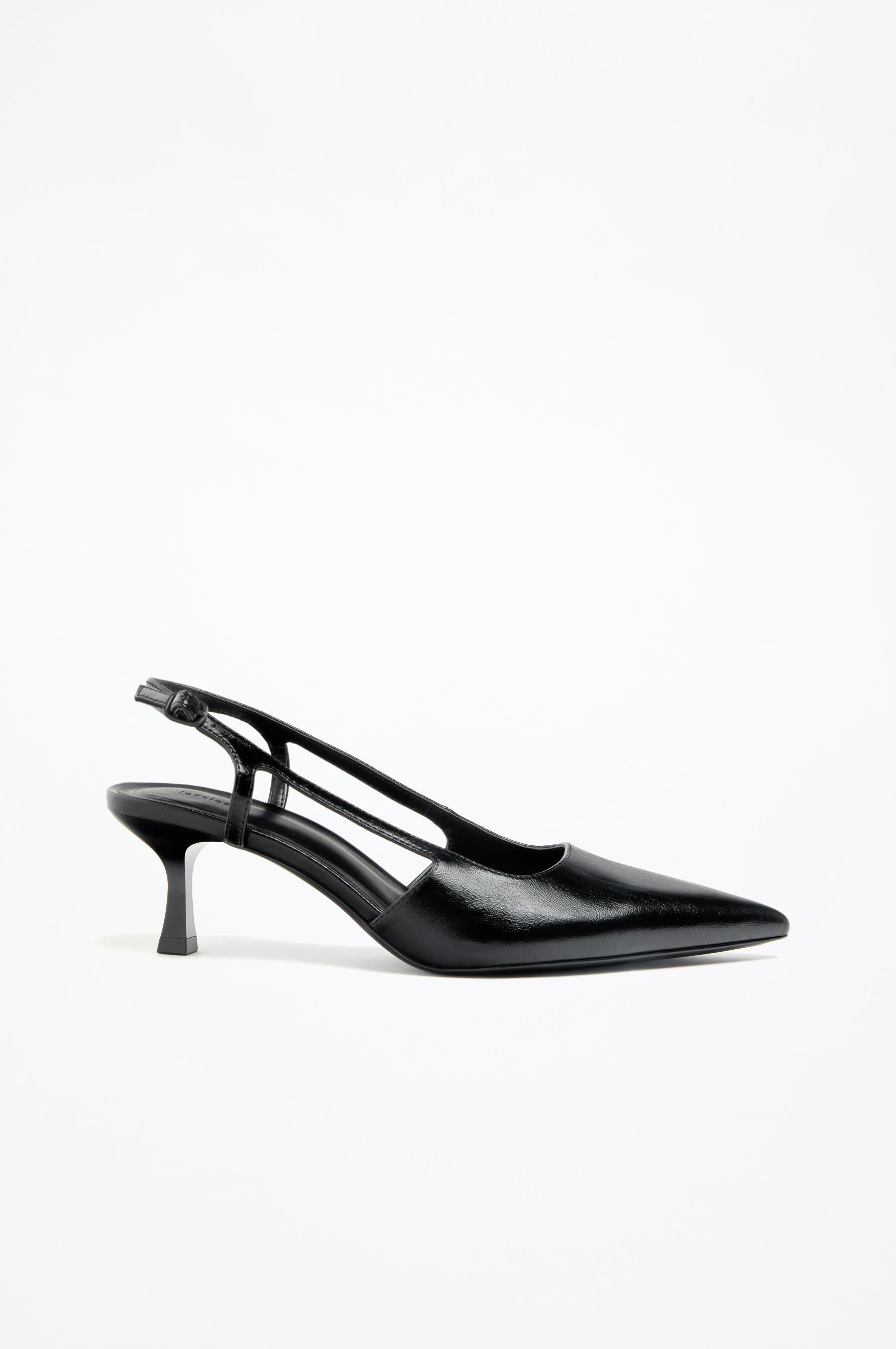 Lefties Bordo Lefties Arkasi açık topuklu ayakkabı