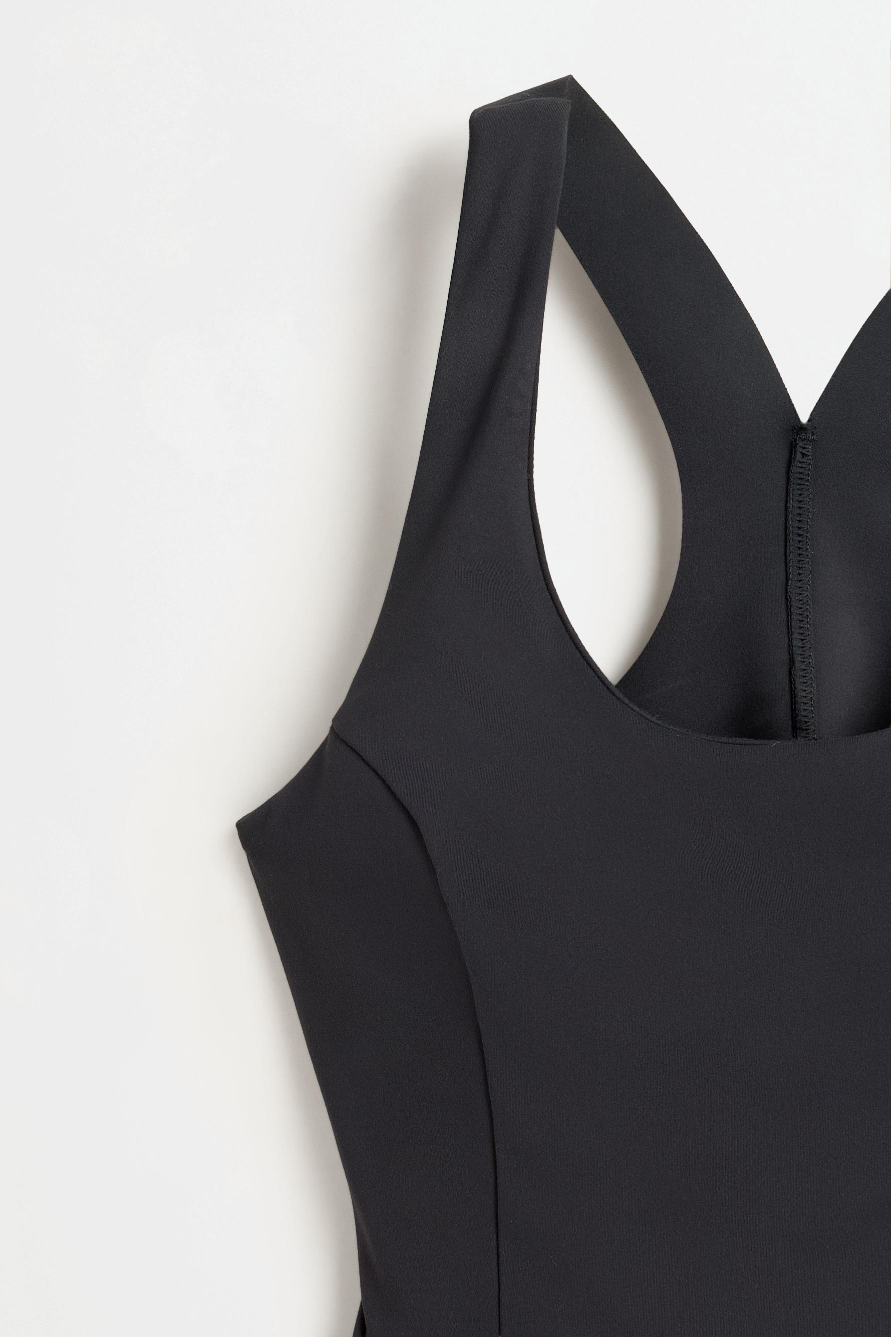 Shaping effect sports jumpsuit — BLACK