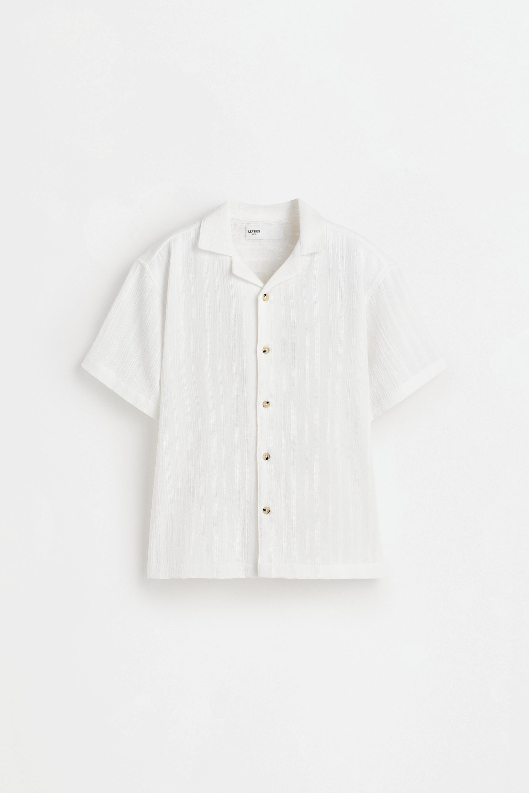 Structured resort shirt — ECRU