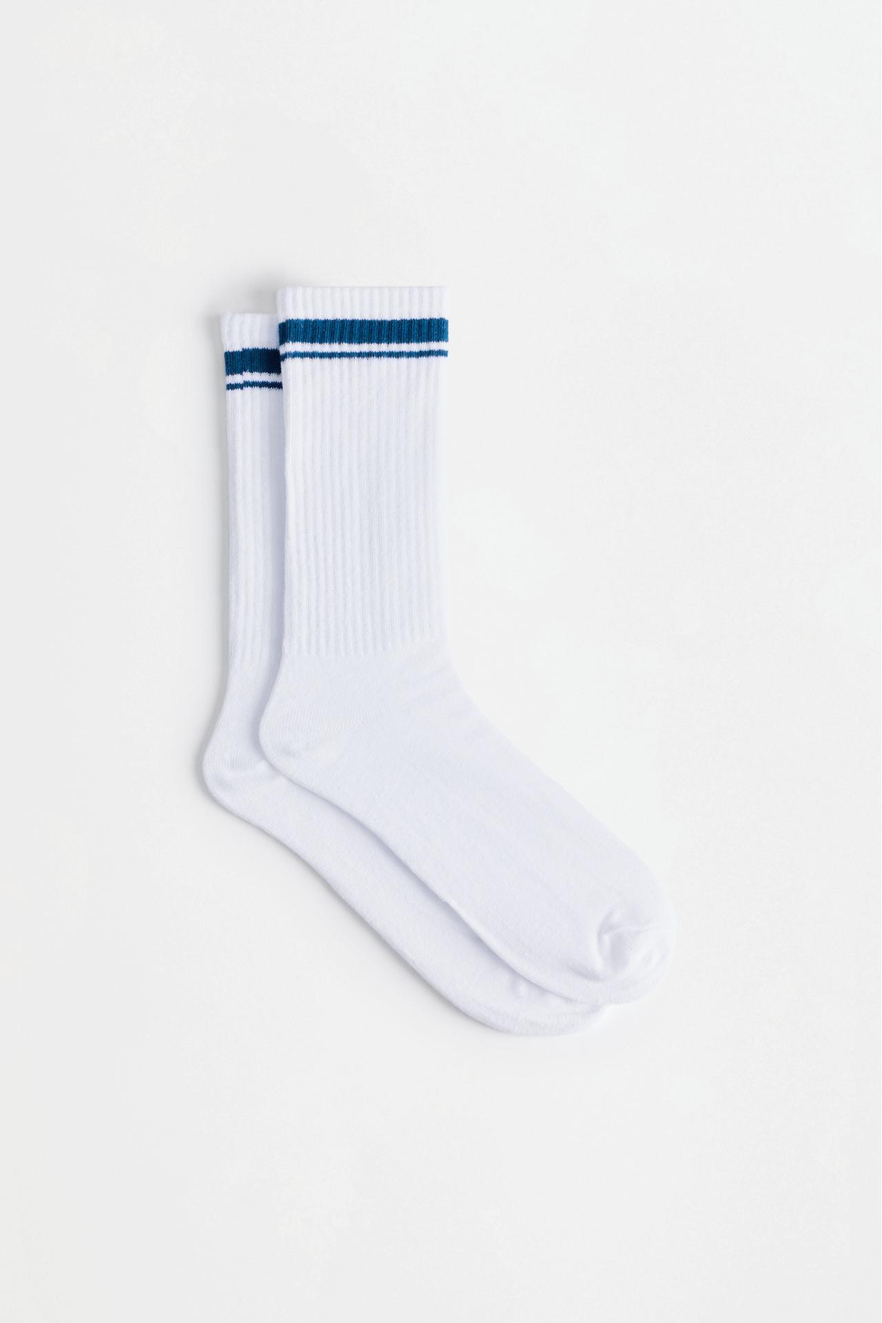 Striped Long Socks (Pack of 4) — BLUISH GREEN