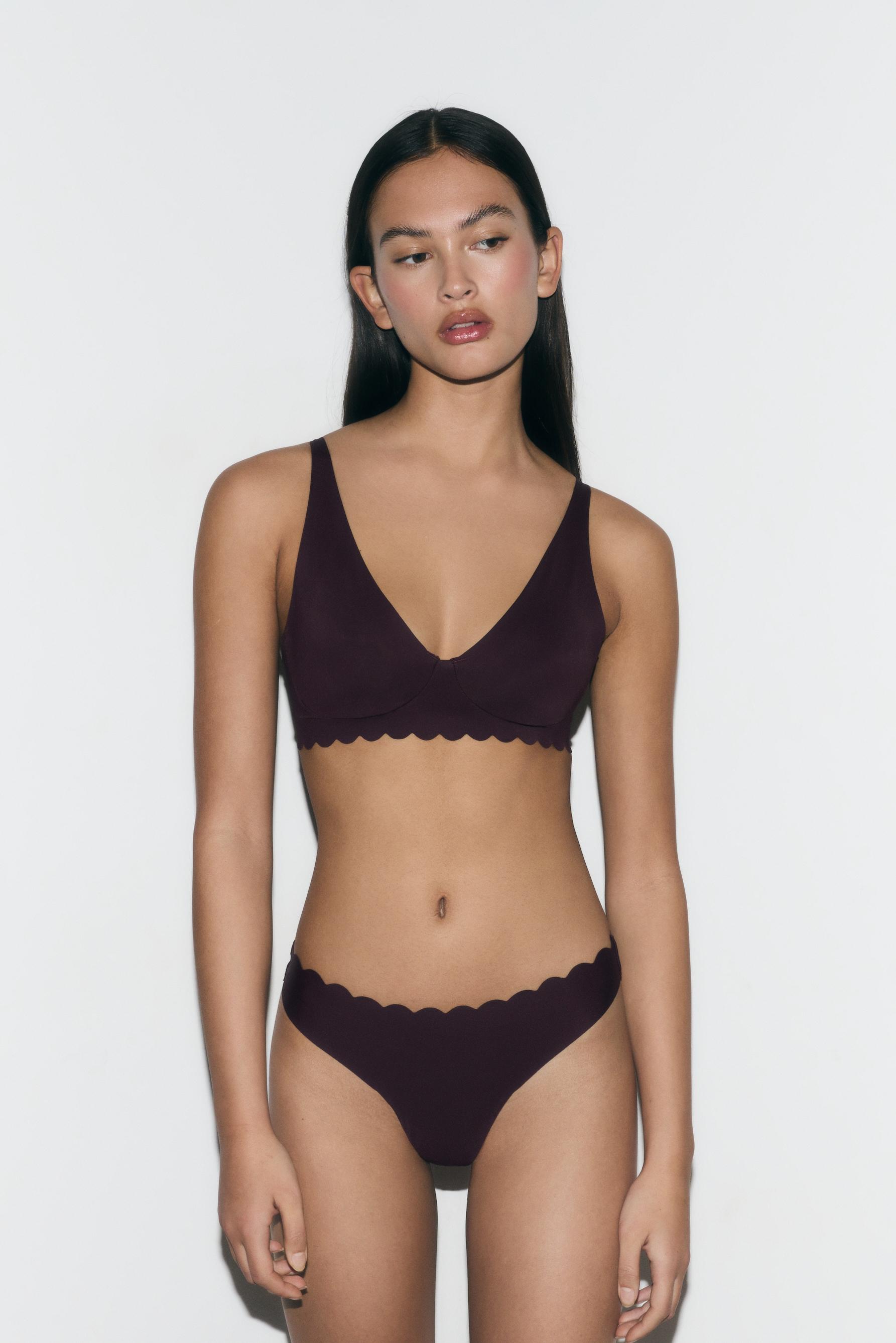 Sujetador microfibra ondas